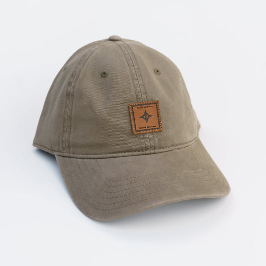Classic Leather Patch Dad Hat (Sage)