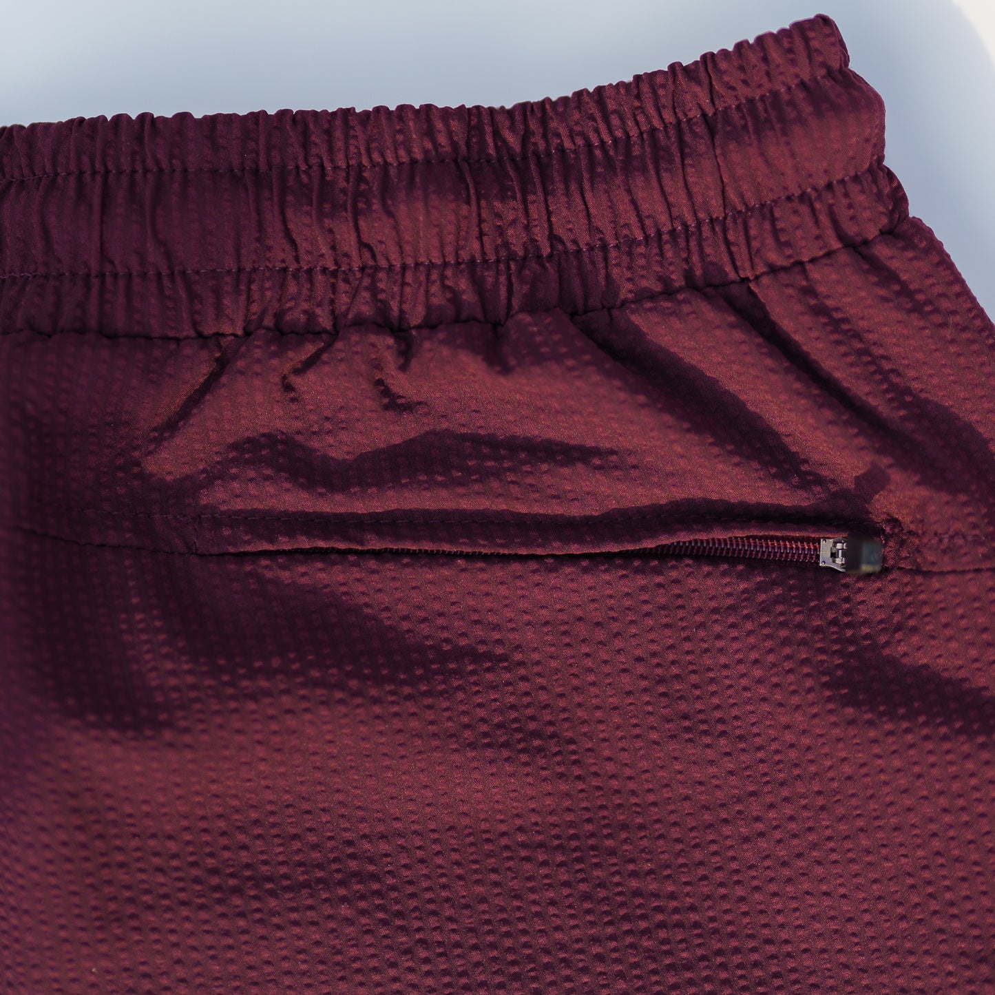 The Winston Seersucker Shorts (Maroon)