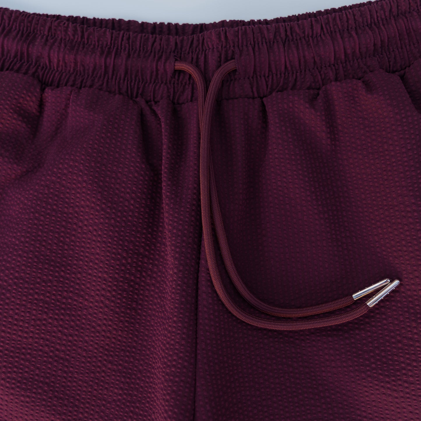 The Winston Seersucker Shorts (Maroon)
