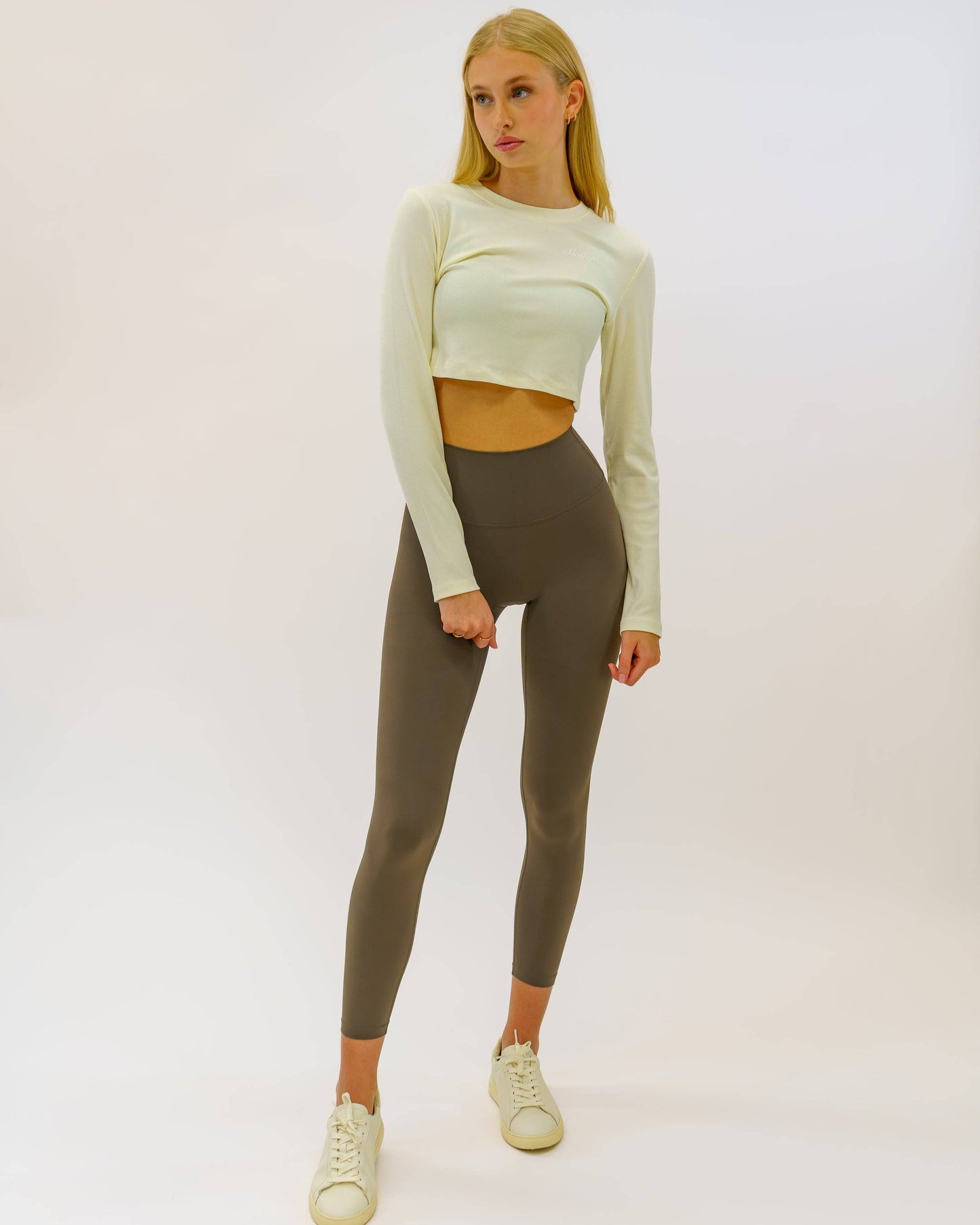 Lycra Seamless Highwaist Leggings (Brushed Nickel)