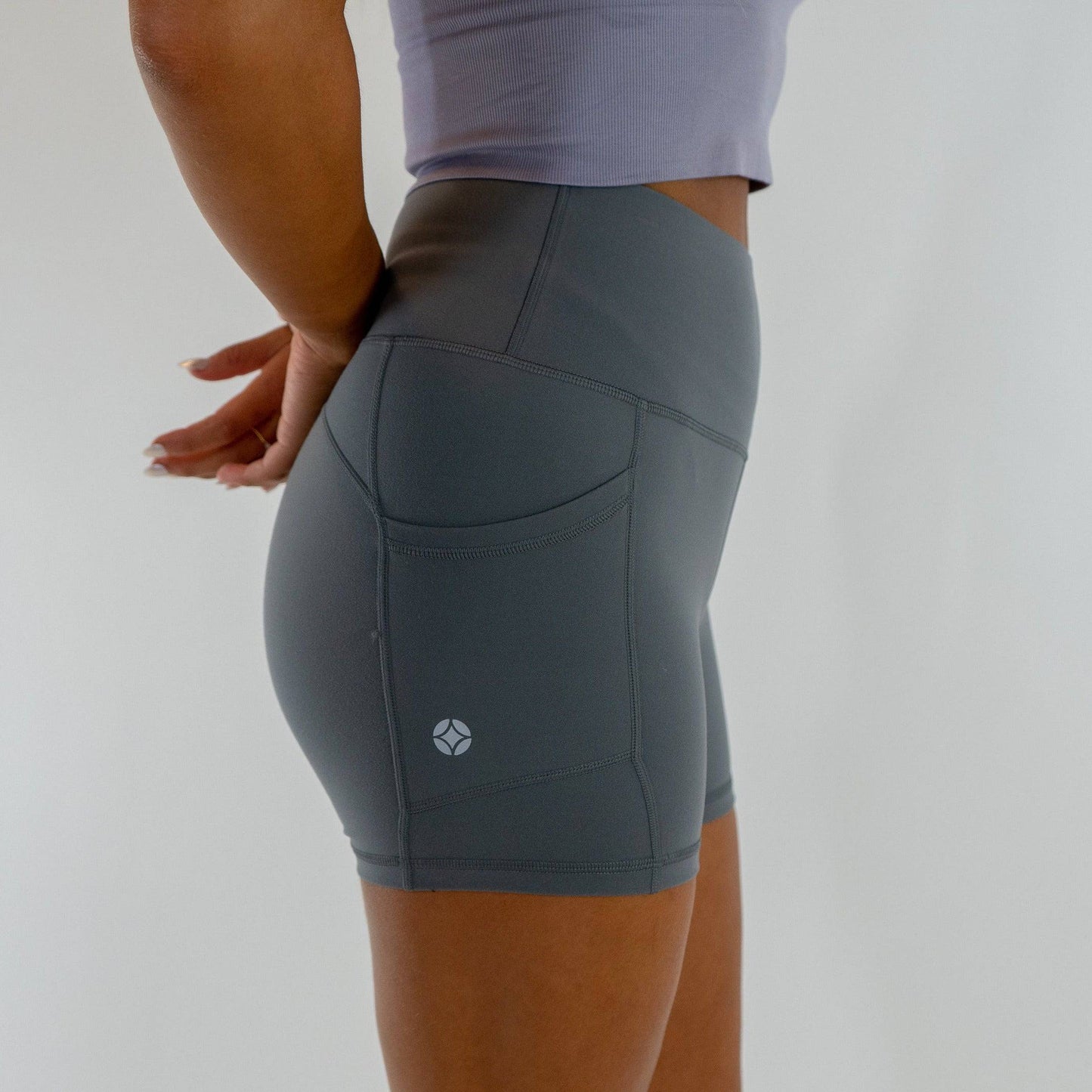 Contour Highwaist Biker Shorts (Night Grey)