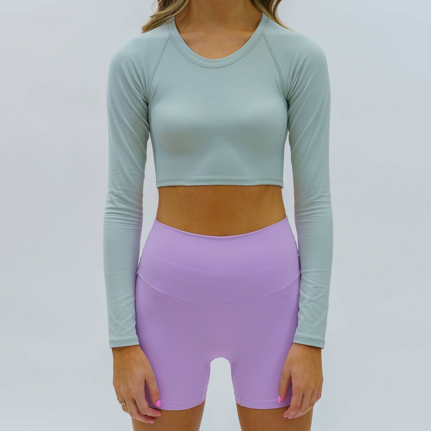 Cut Out L/S Active Top (Mist)