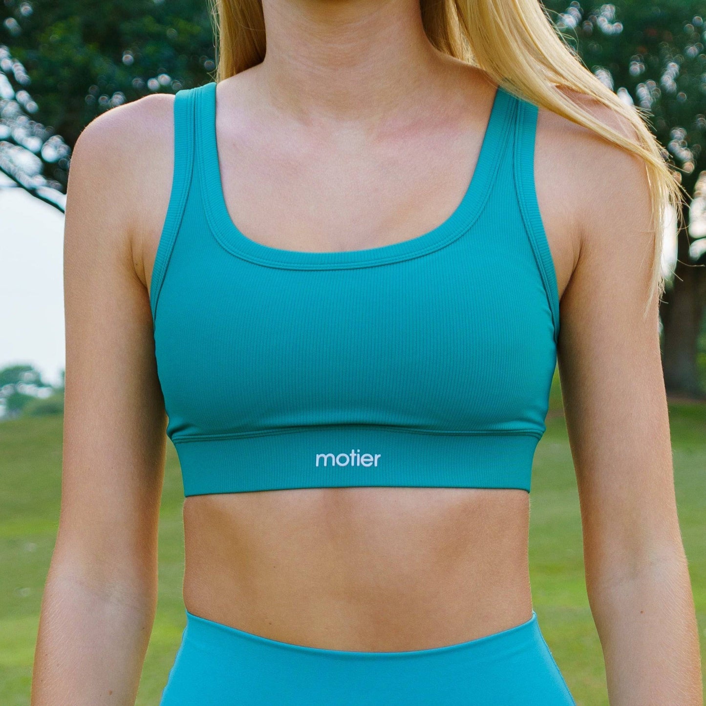Nyx Ribbed Active Bra (Sea Foam)