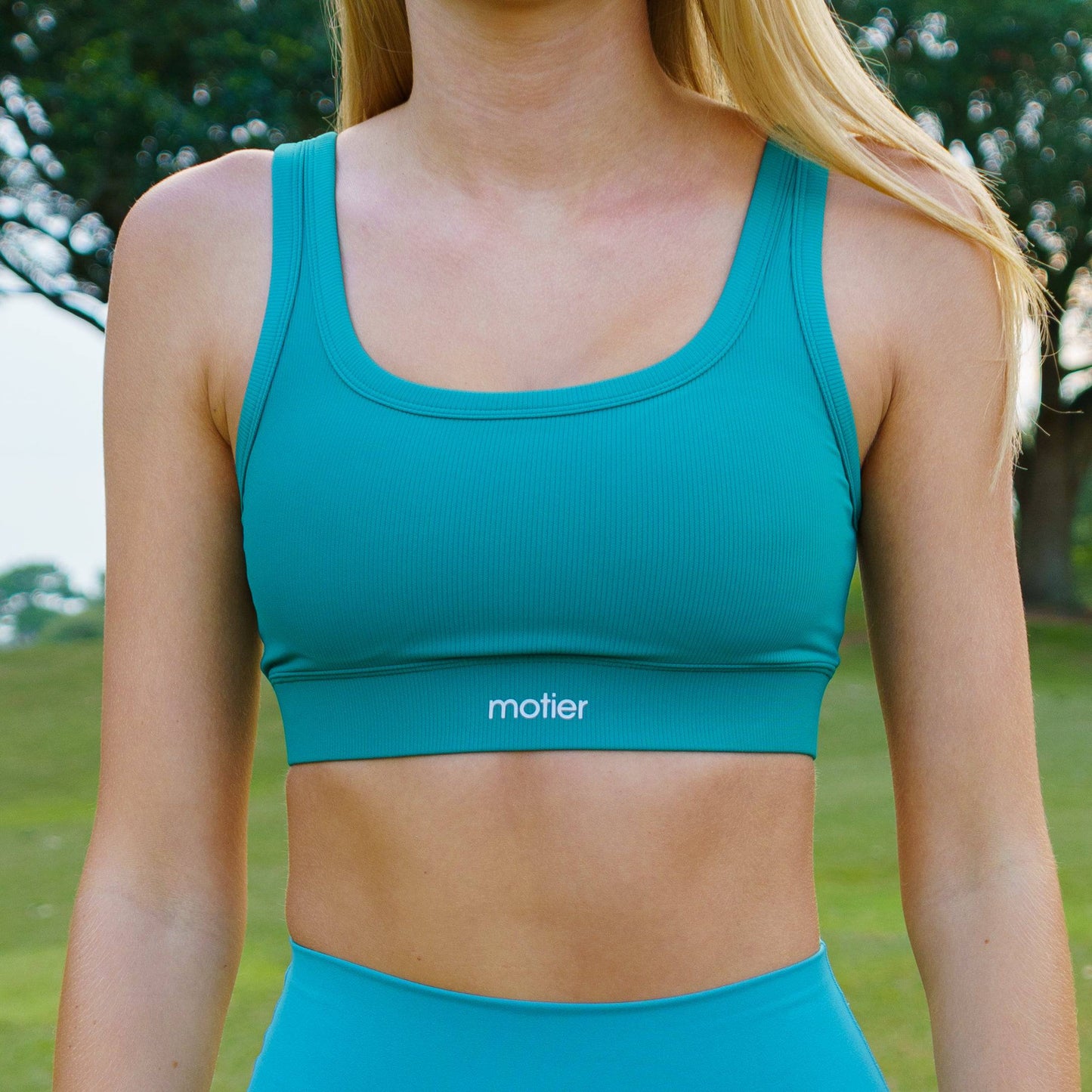 Nyx Ribbed Active Bra (Sea Foam)