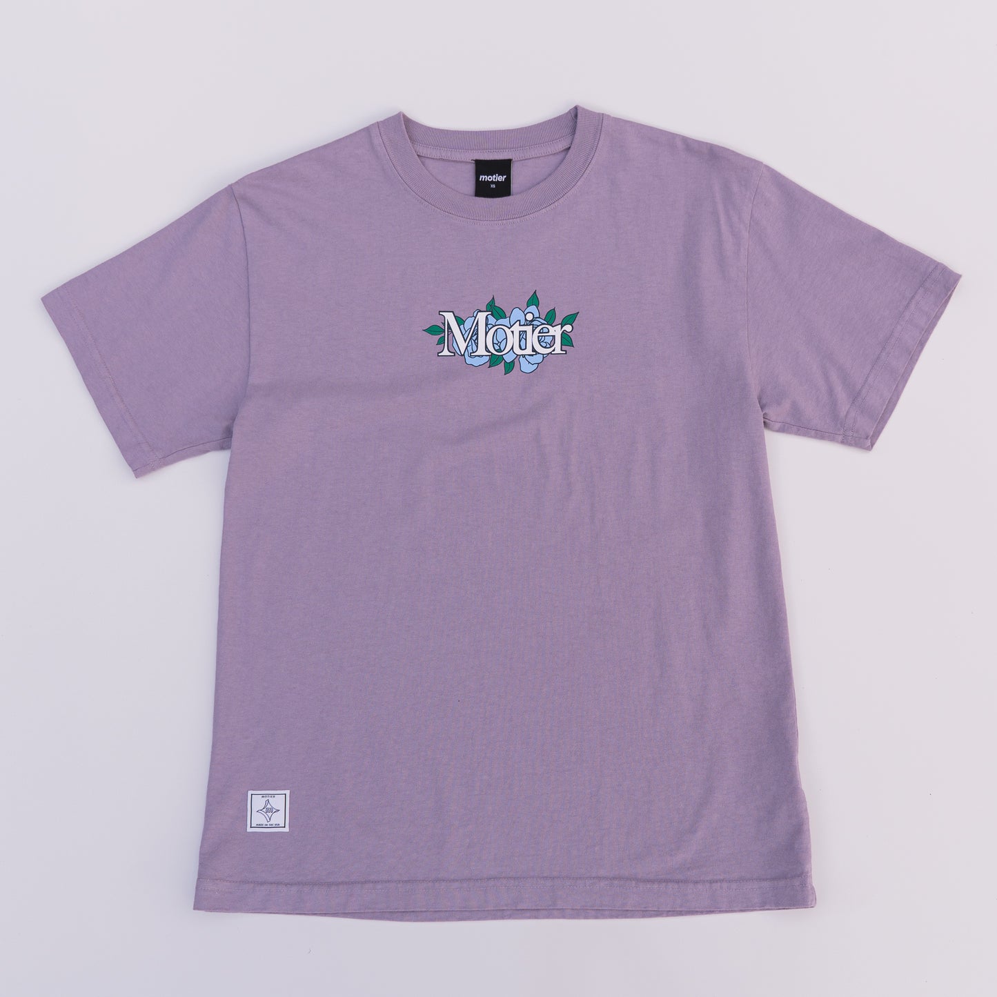 The Spring Floral Luxe Tee (Lavender Grey) - Motier Lafayette