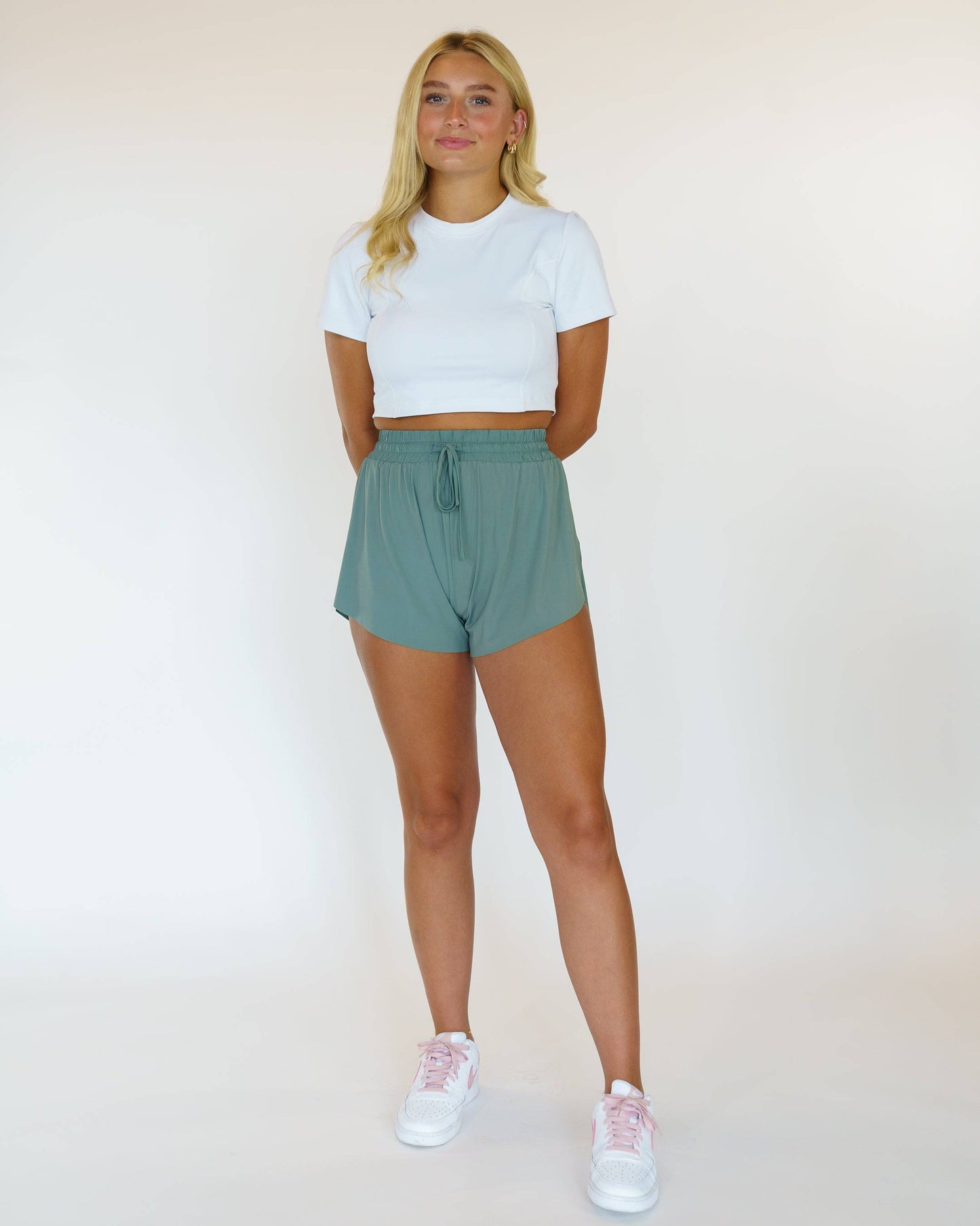 Flowy Active Shorts (Sage)