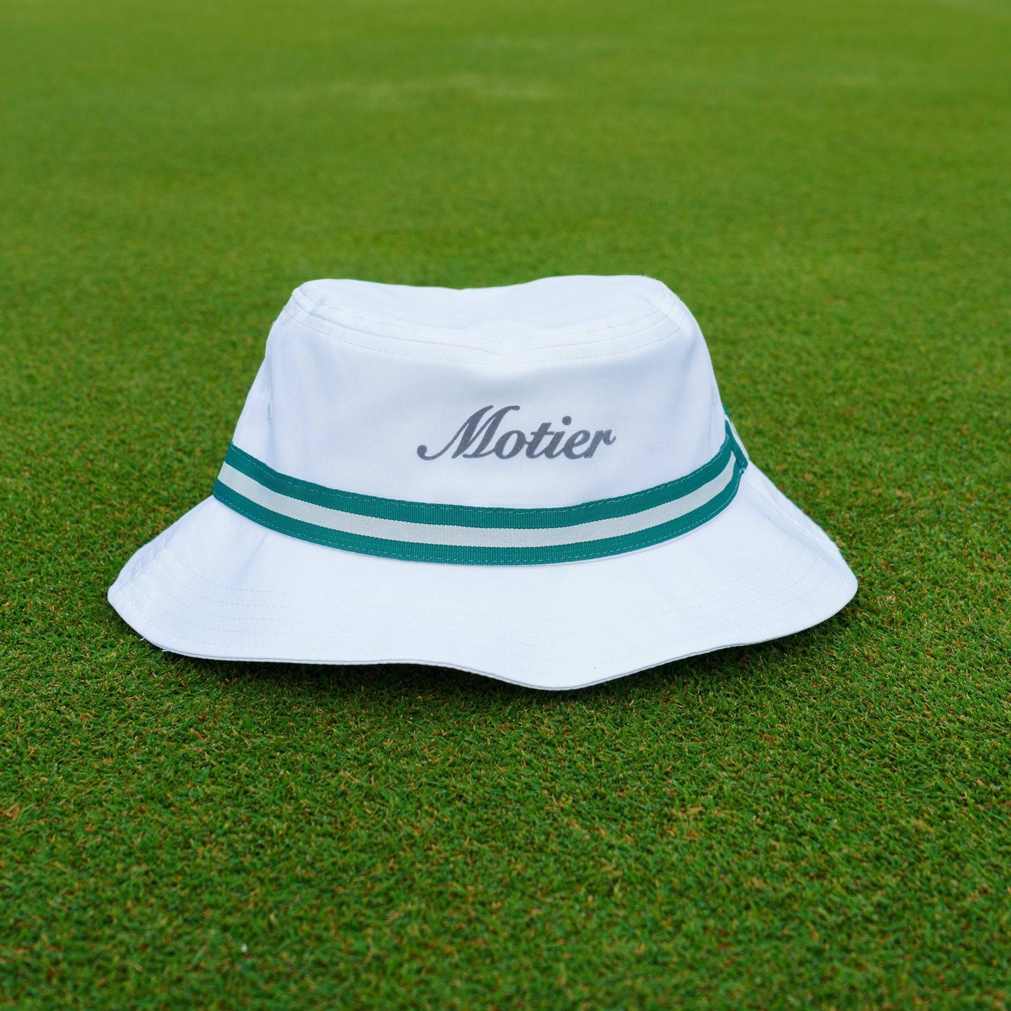 The Tour Script Bucket Hat (White/Green)
