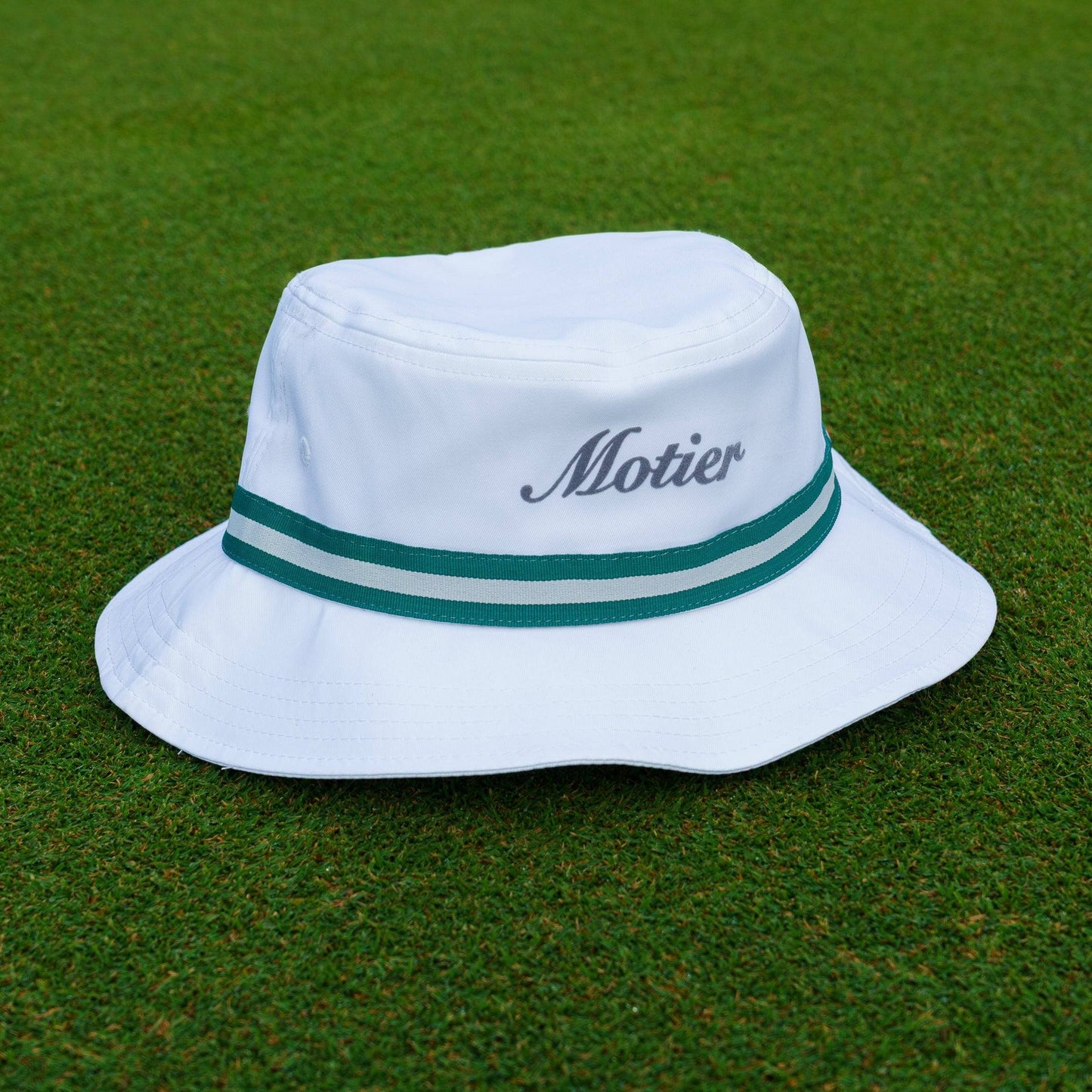 The Tour Script Bucket Hat (White/Green)