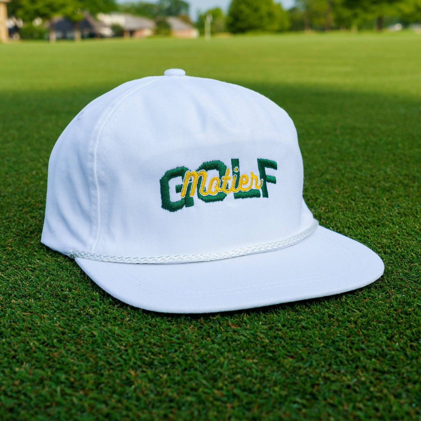 The Motier Golf Roped Snapback (White)