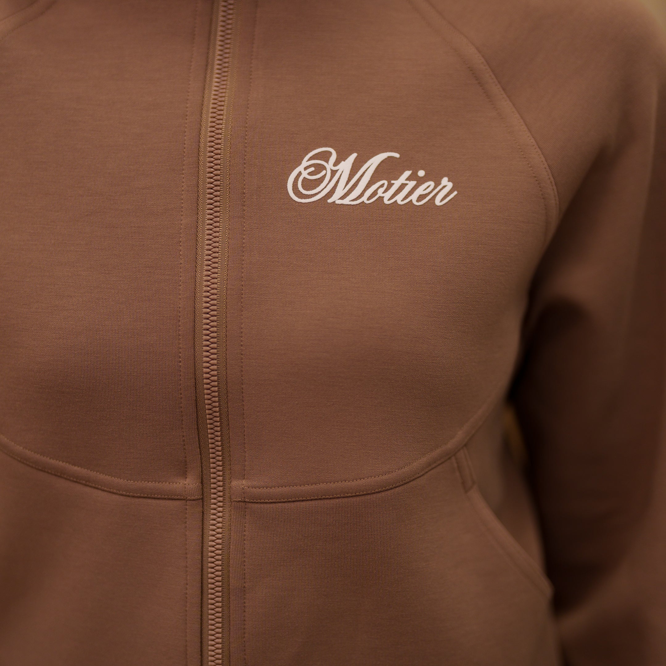 Grand Script Aircotton Full-Zip Jacket (Mocha)