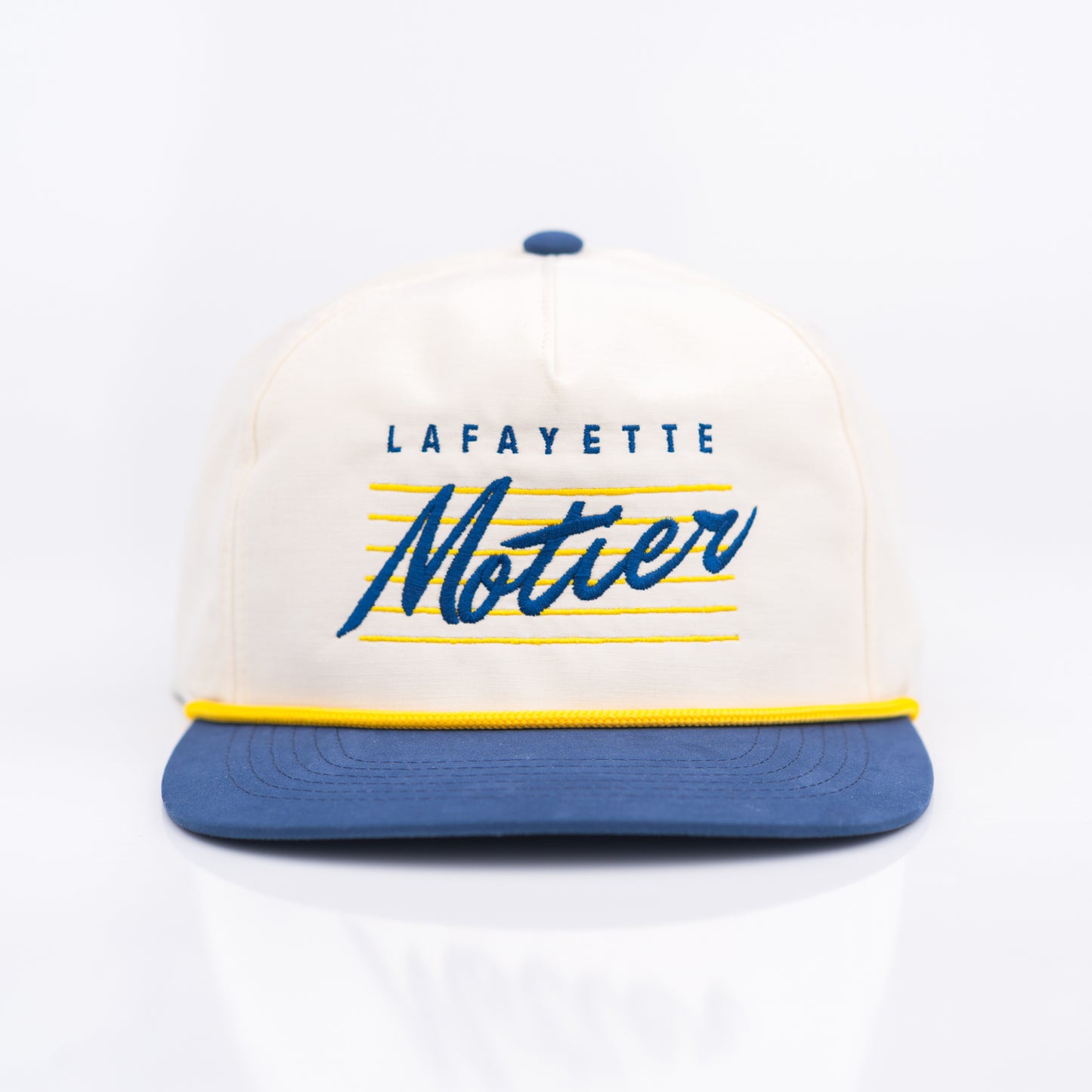 Retro Lafayette Roped Snapback (Navy/Gold) - Motier Lafayette