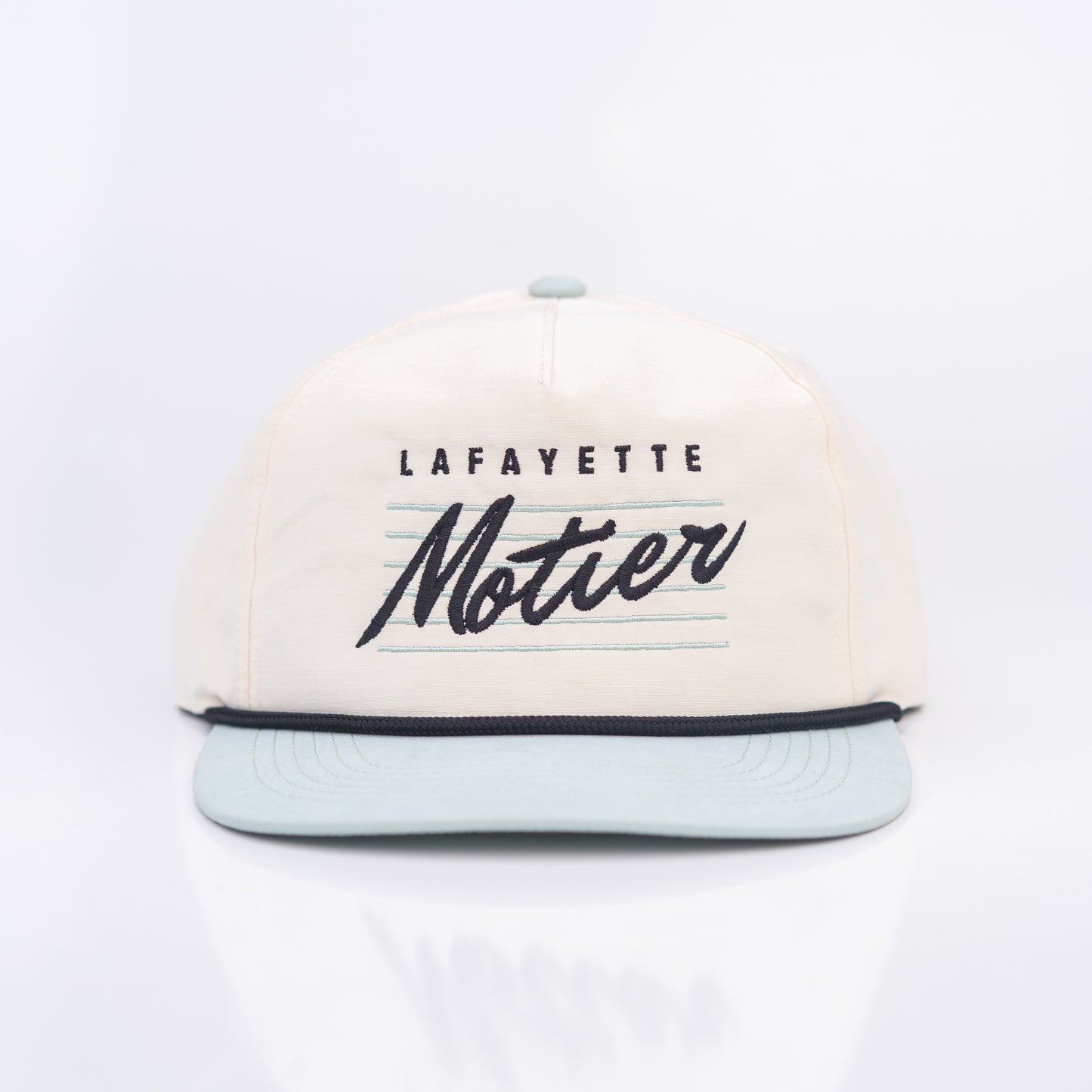 Retro Lafayette Roped Snapback (Off-White/Mint/Black) - Motier Lafayette