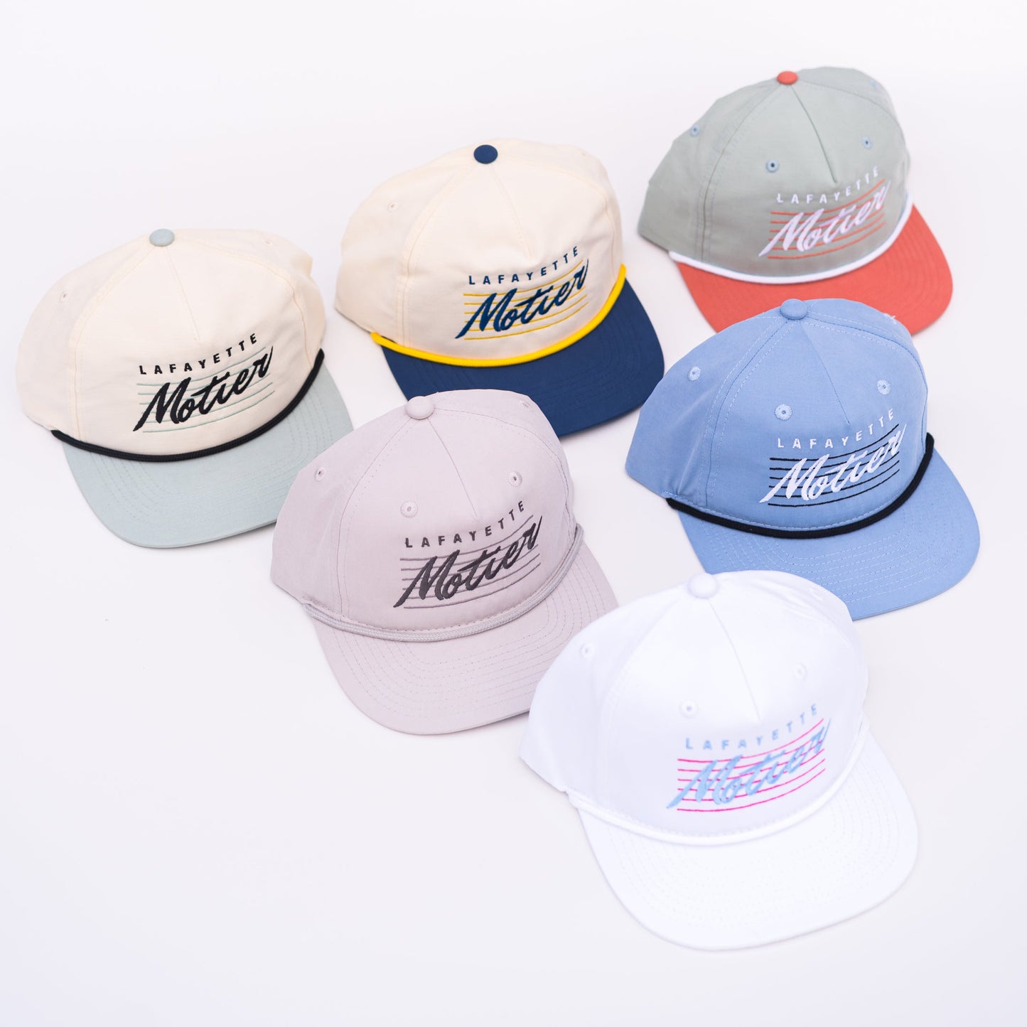 Retro Lafayette Roped Snapback (Off-White/Mint/Black) - Motier Lafayette