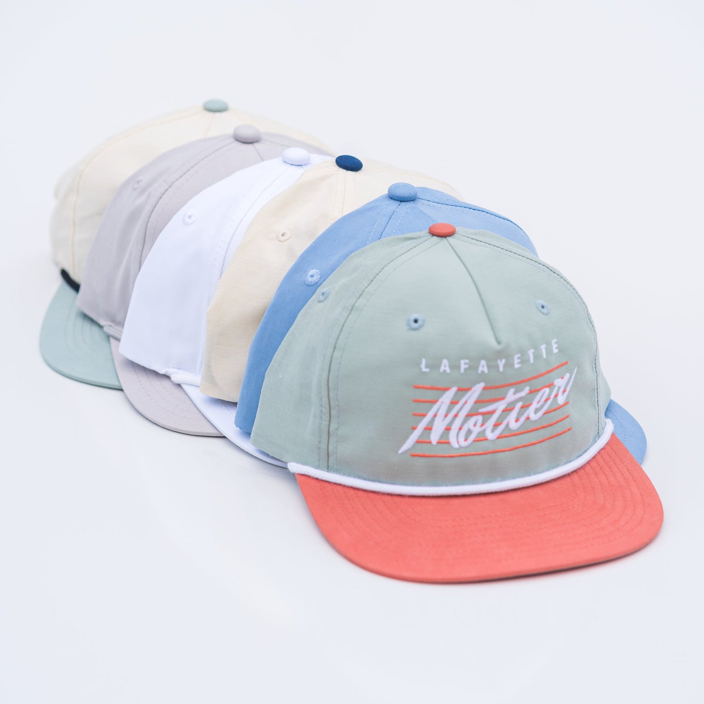 Retro Lafayette Roped Snapback (Sage/Peach) - Motier Lafayette