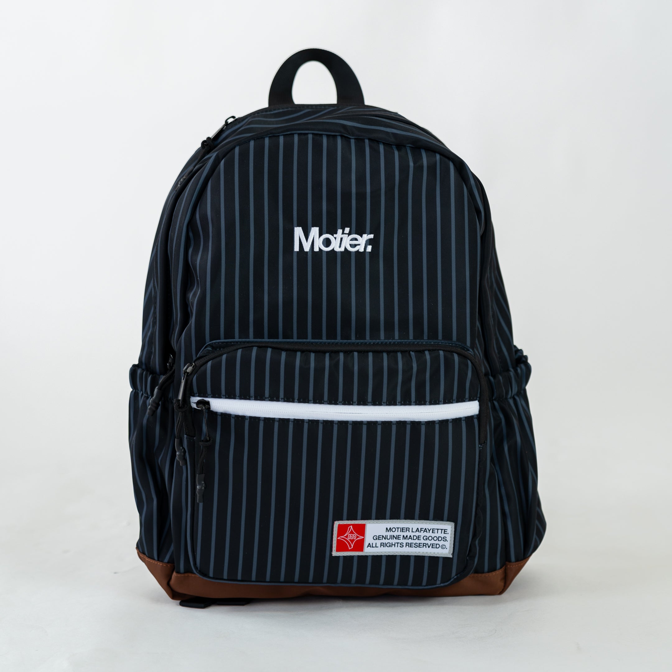 bryant retro stripe leather backpack The Legacy II Pinstripe Backpack (Black)