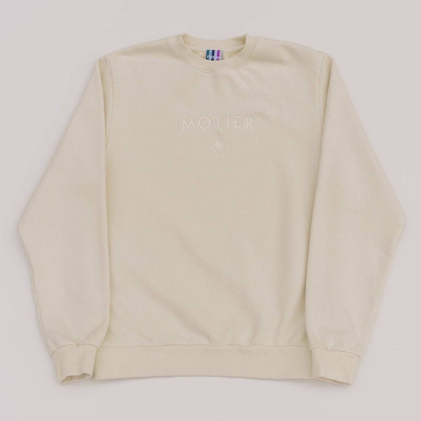 The Motier Astroid Embroidery Luxe Crewneck (Lily White)