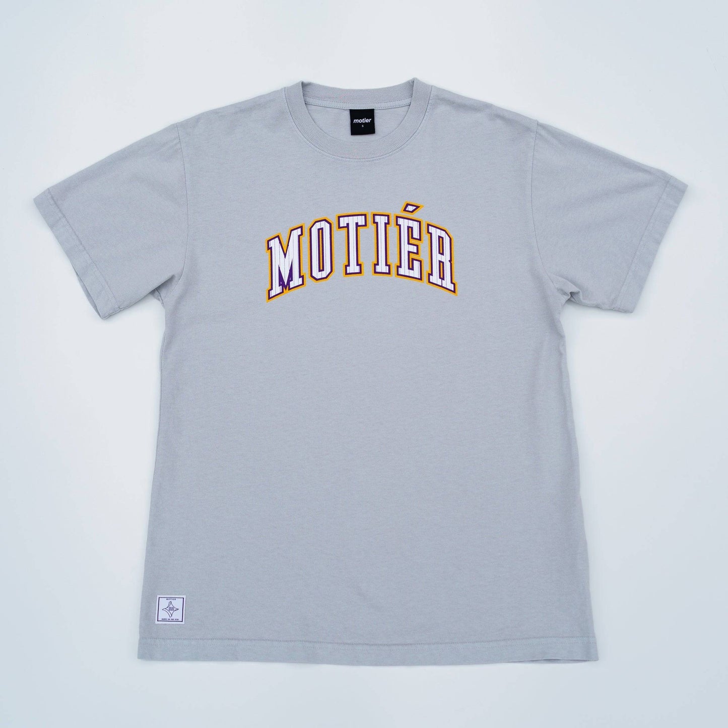 The Pinstripe University Luxe Tee (Lt. Grey)