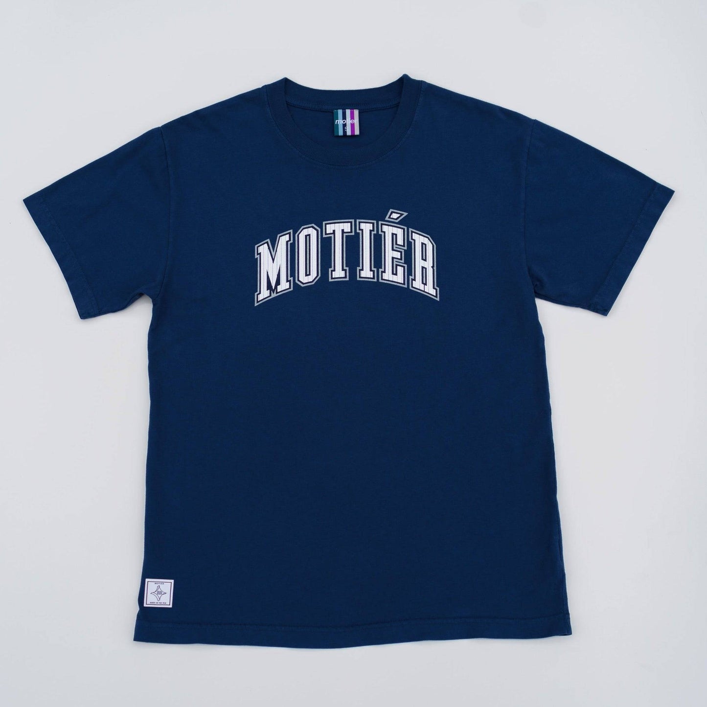 The Pinstripe University Luxe Tee (Navy)