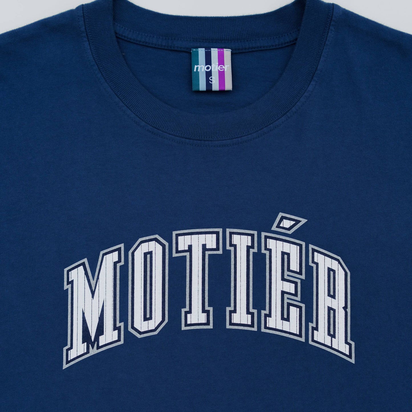 The Pinstripe University Luxe Tee (Navy)