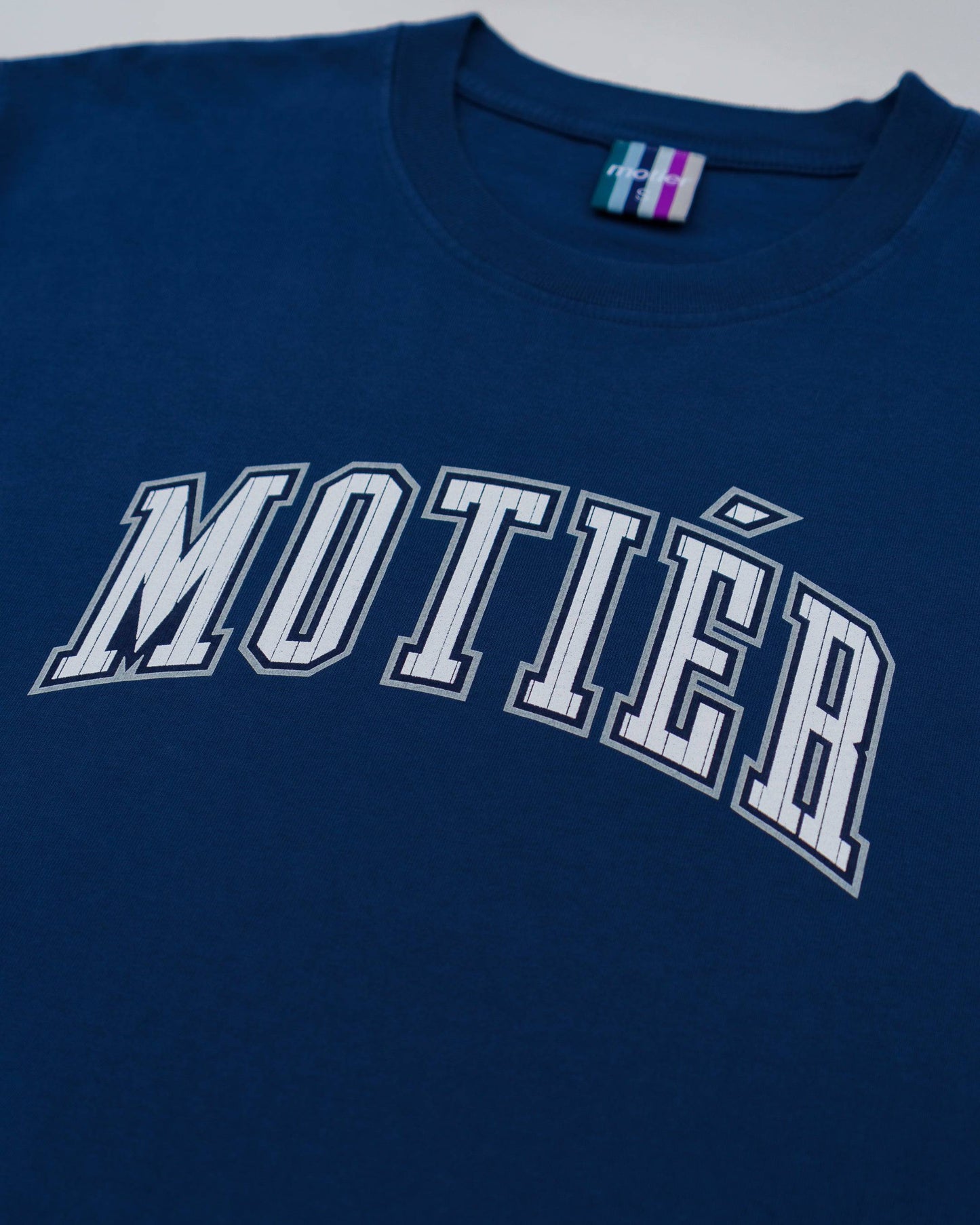 The Pinstripe University Luxe Tee (Navy)