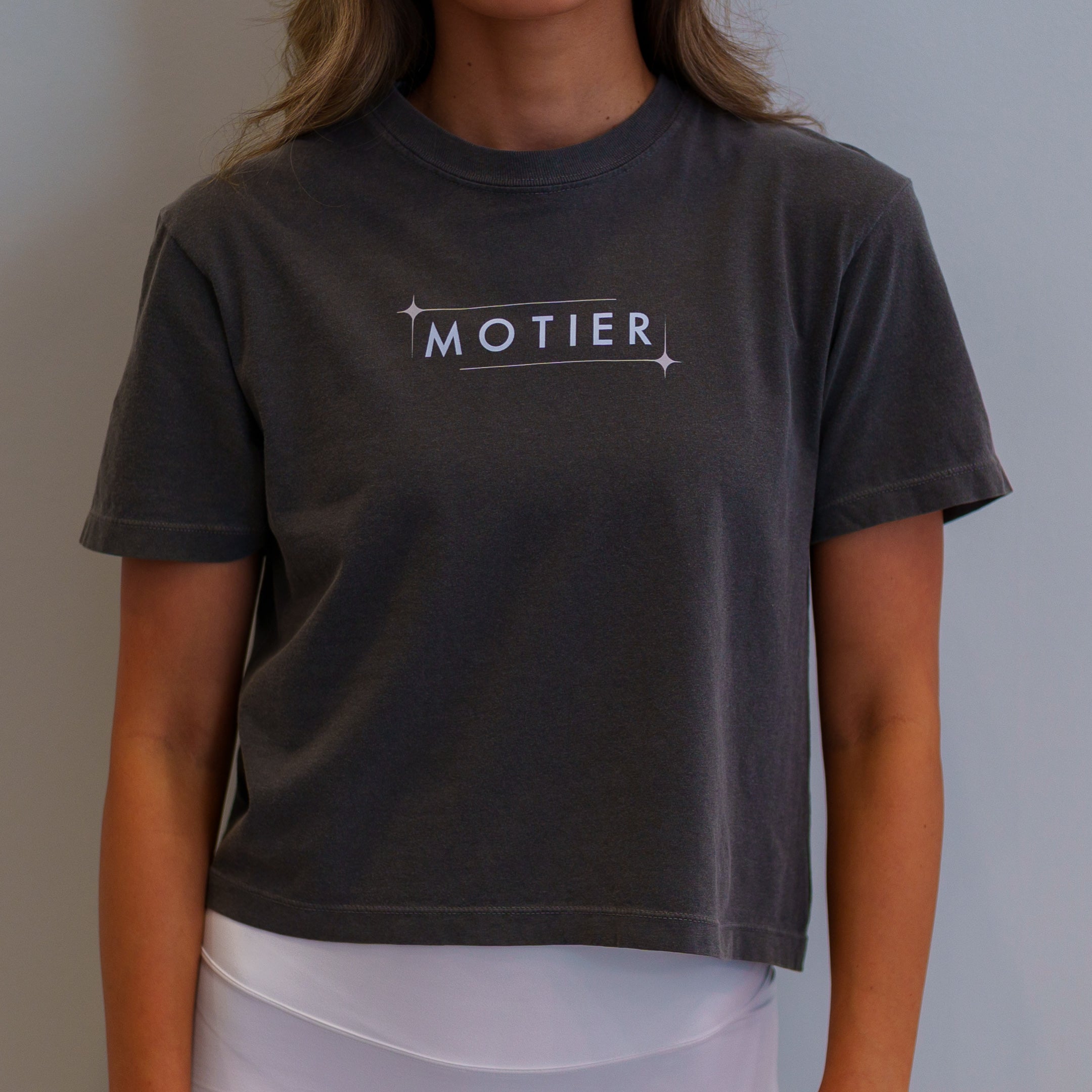 The Matrix Crop Tee (Vintage Black)