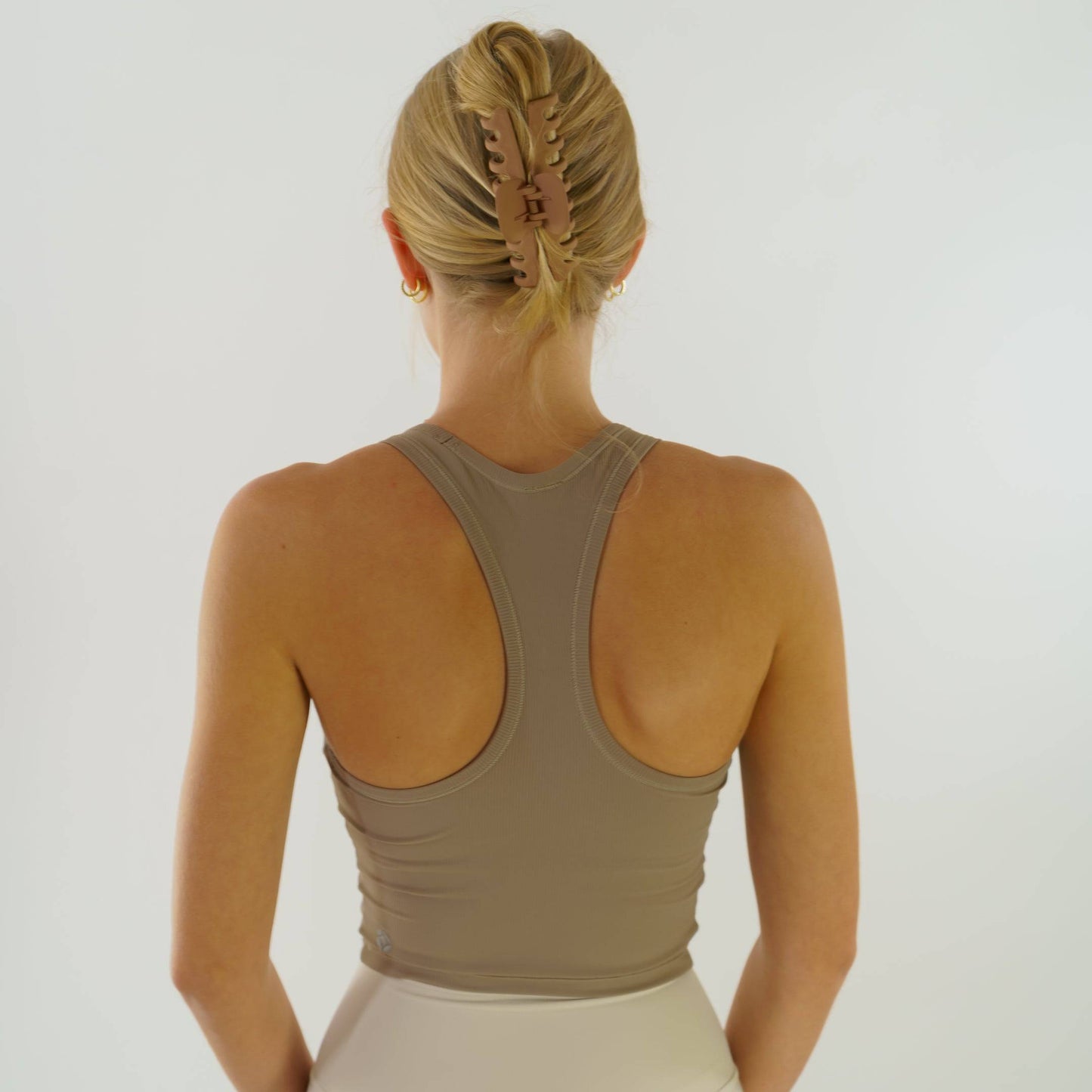 Molded Ribbed Racerback Tank (Brushed Nickel)