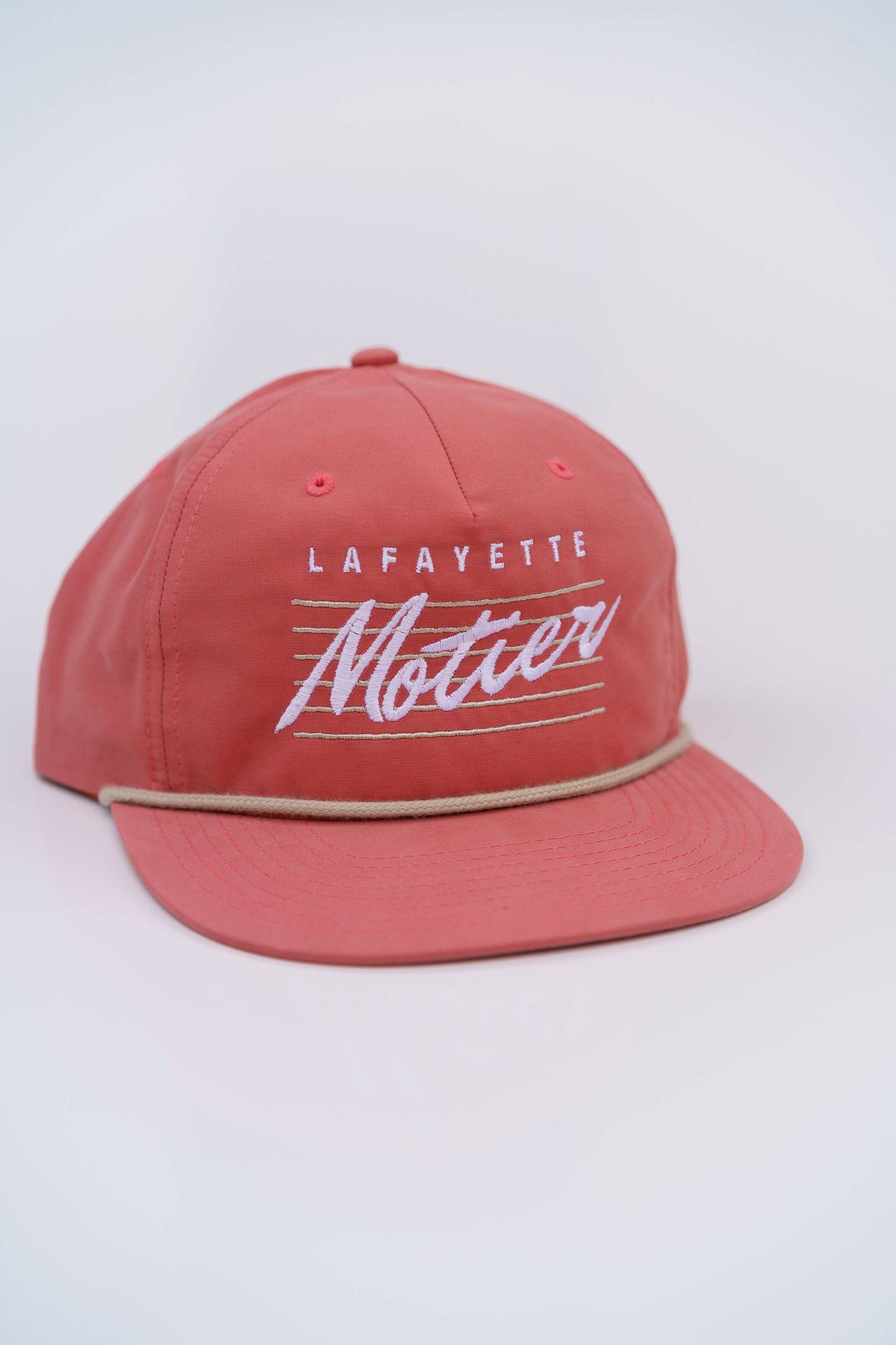 Retro Lafayette Roped Snapback (Salmon/Tan)