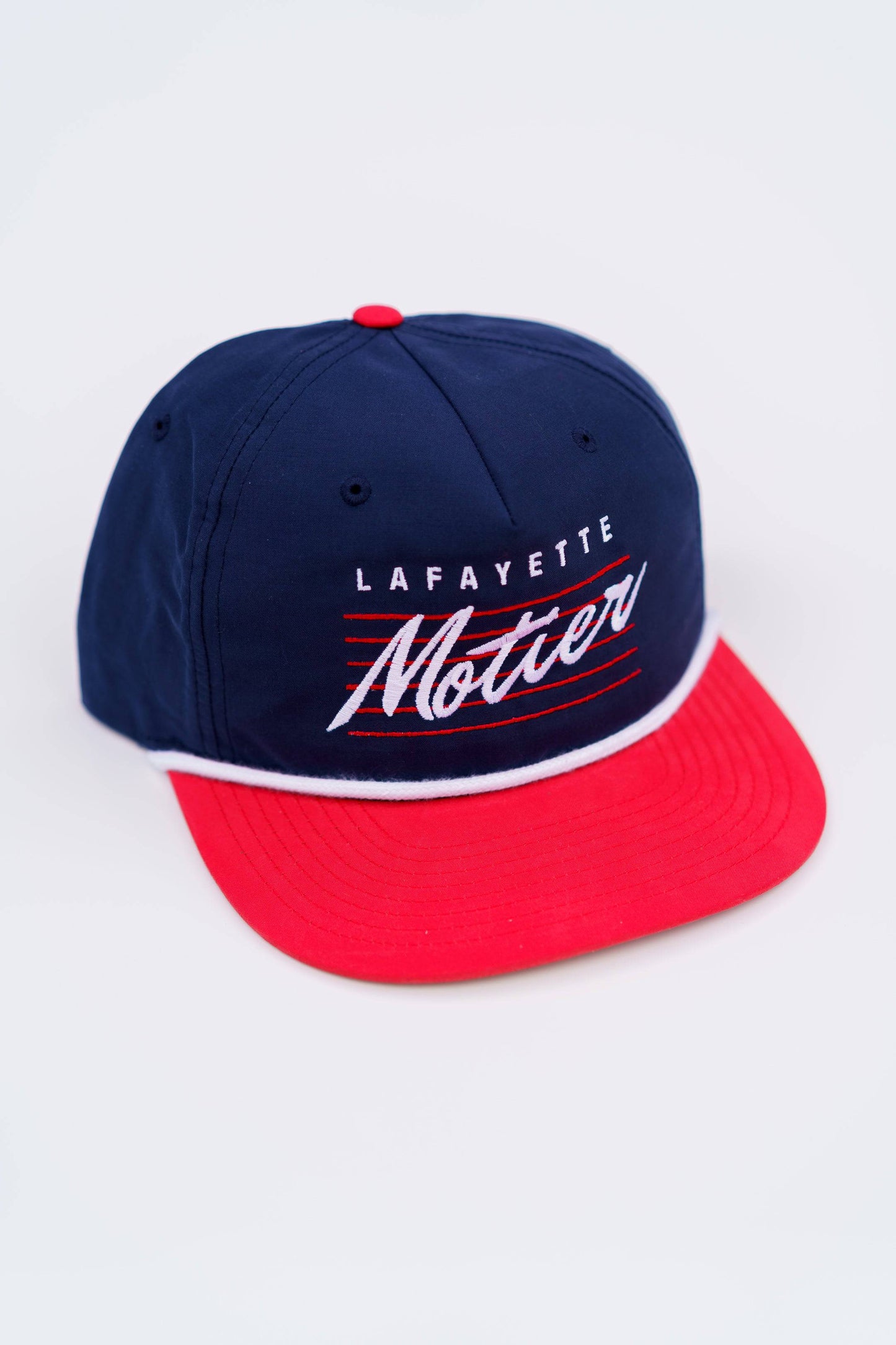 Retro Lafayette Roped Snapback (Navy/Red/White)