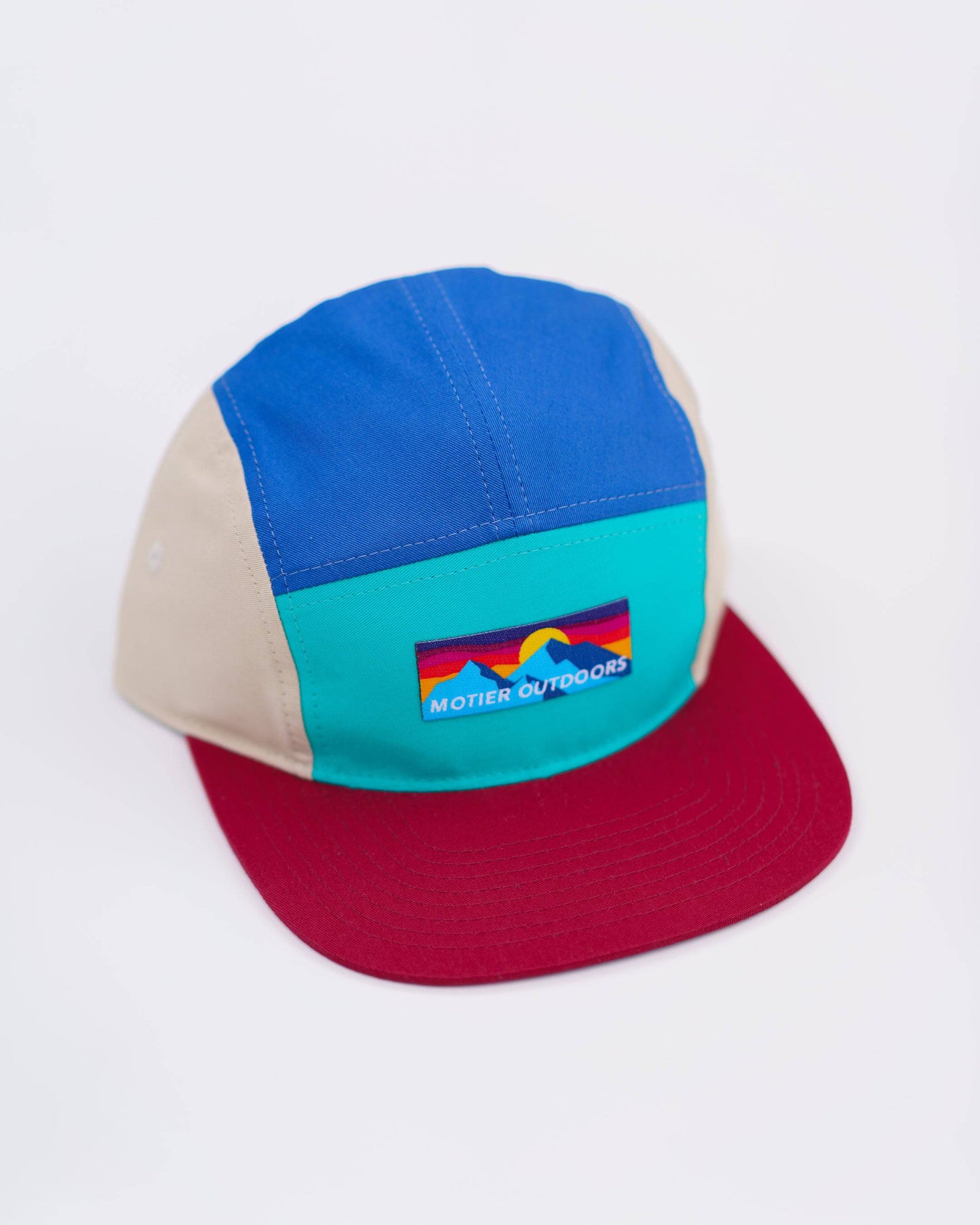 The Motier Outdoors 5-Panel (Teal/Tan/Red/Blue)