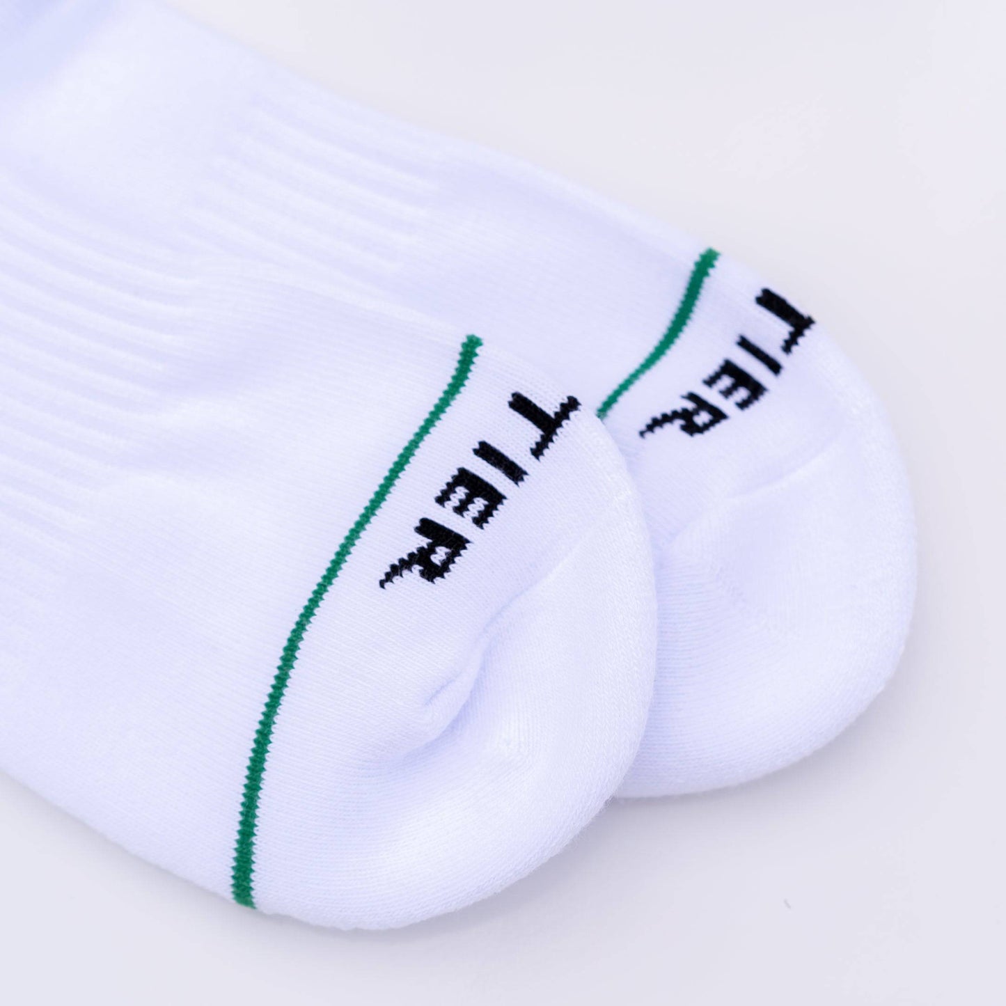 Quarter Striped Socks (White/Green)