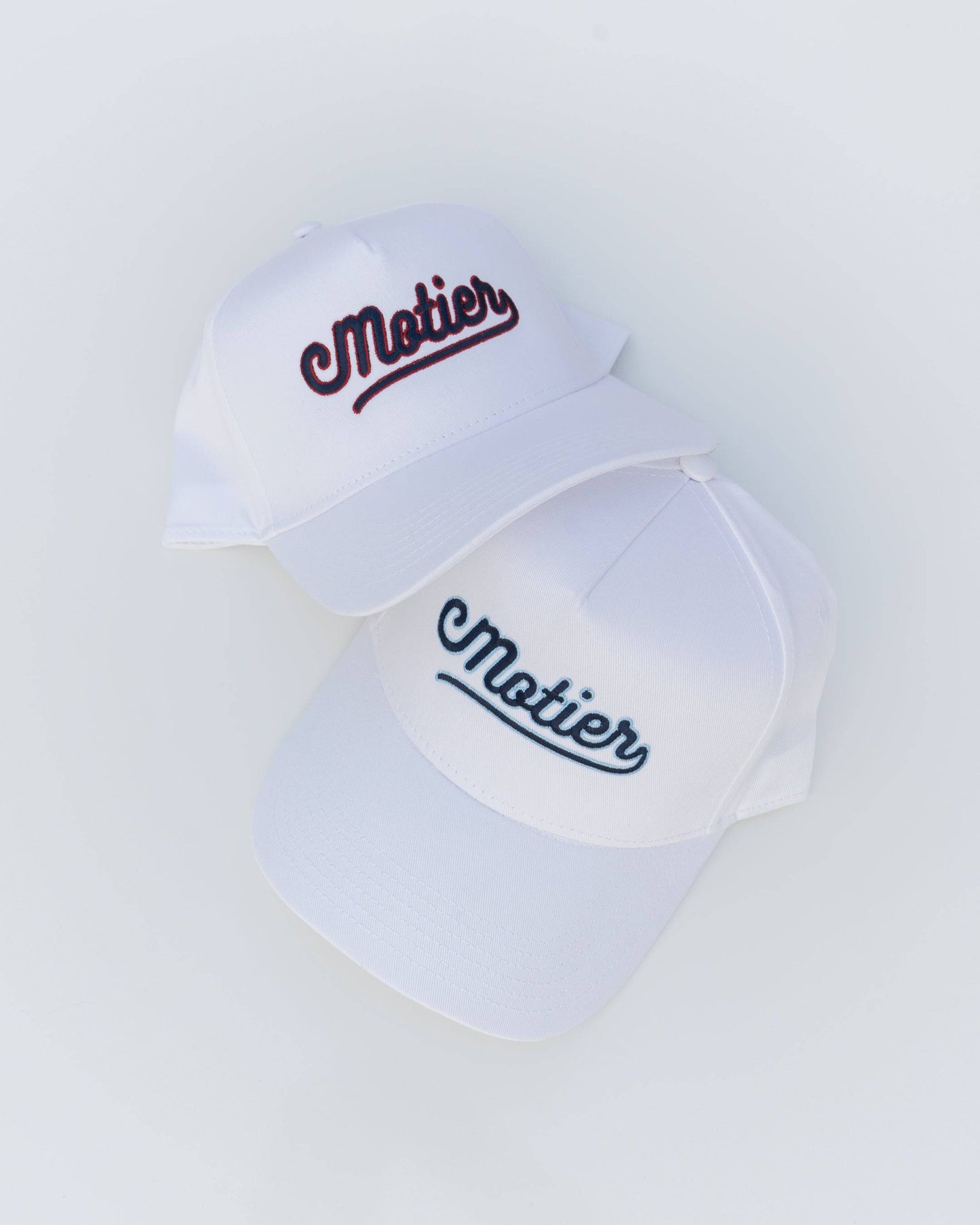 The Summer Script Retro Snapback (White/Baby Blue)