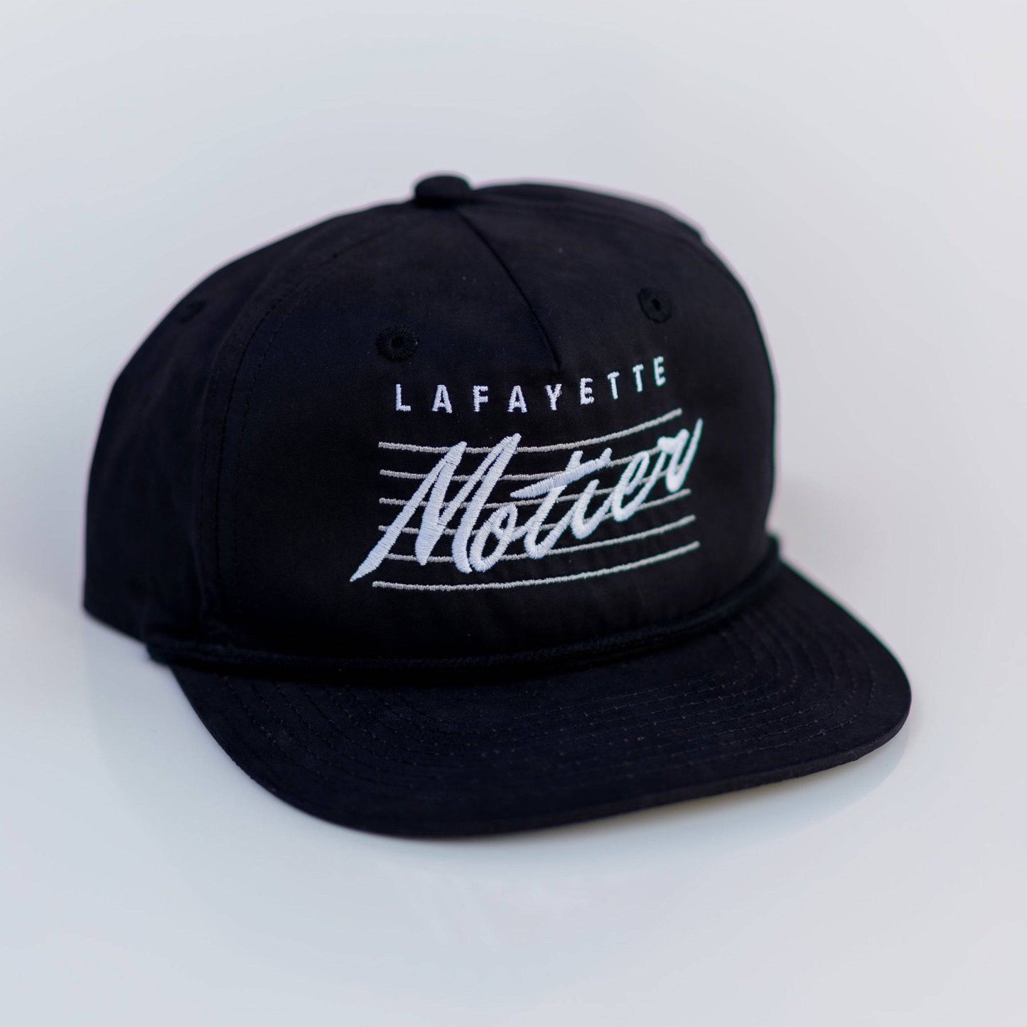 Retro Lafayette Roped Snapback (Black)