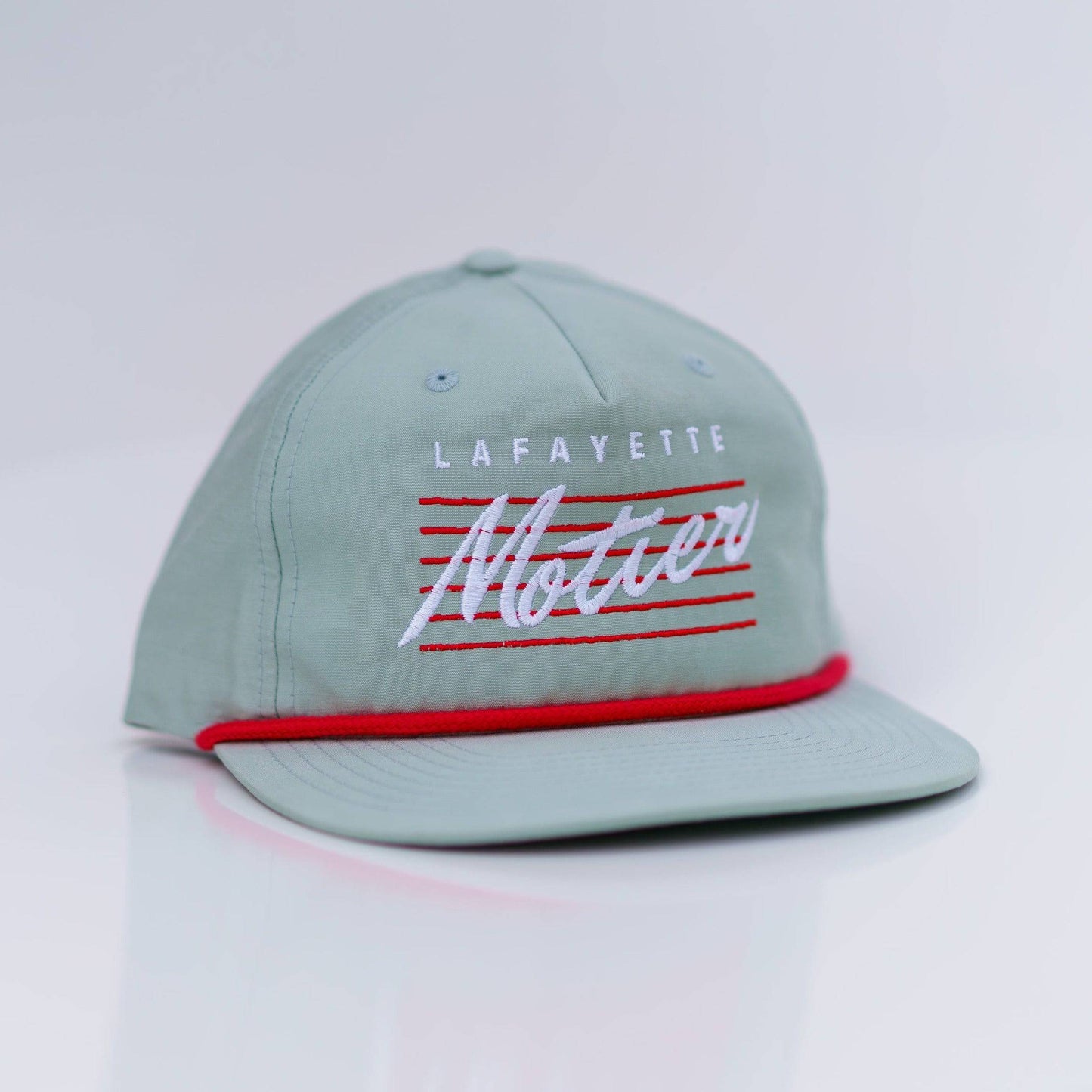 Retro Lafayette Roped Snapback (Seafoam/Red)