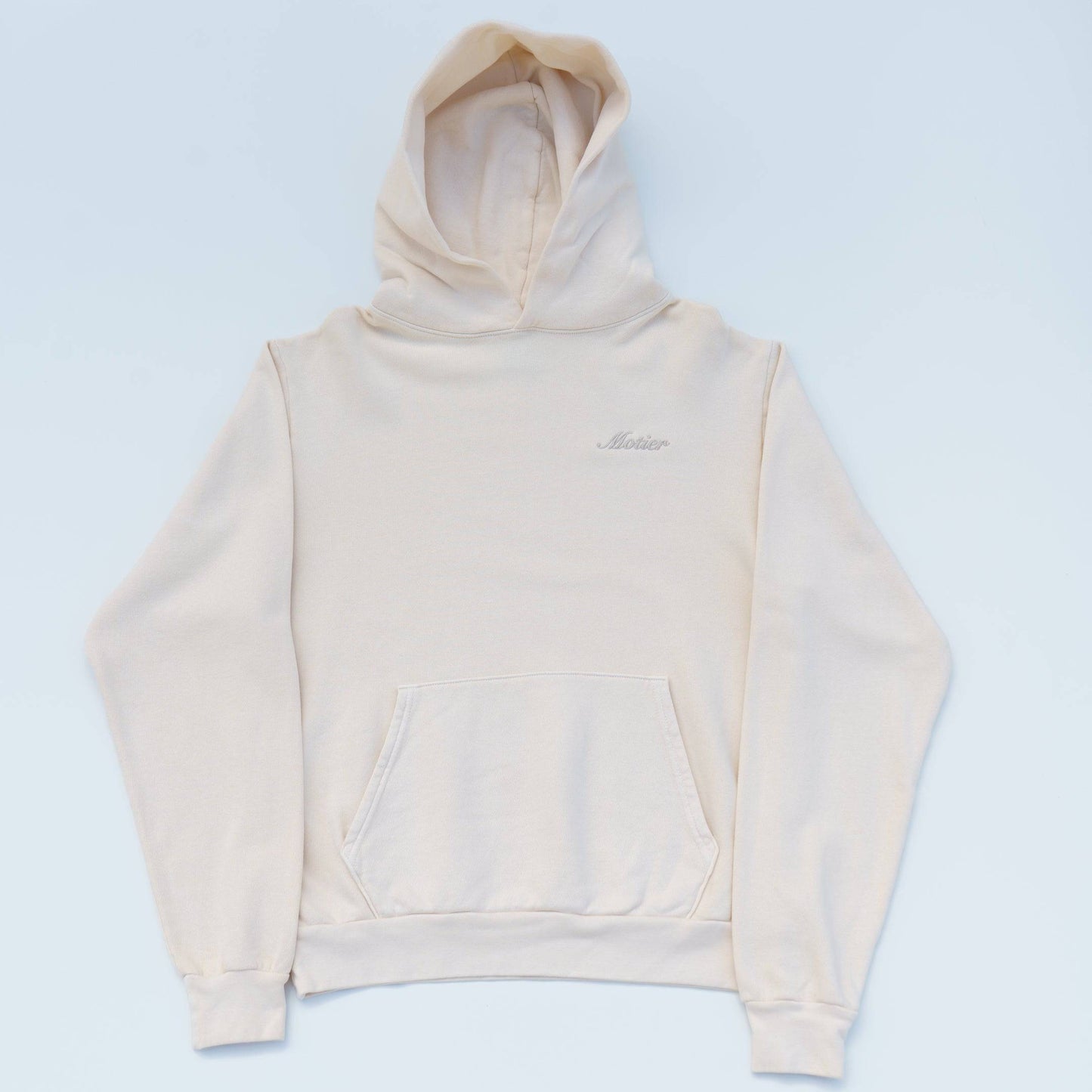 Motier Script Luxe Hoodie (White Sand)