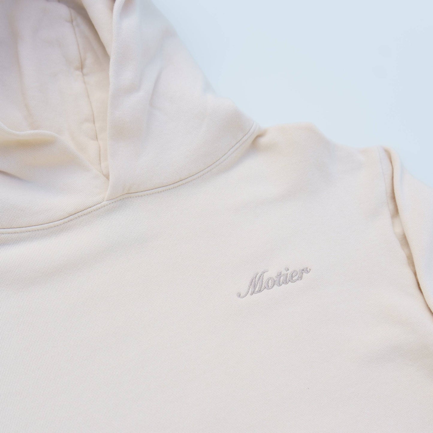 Motier Script Luxe Hoodie (White Sand)
