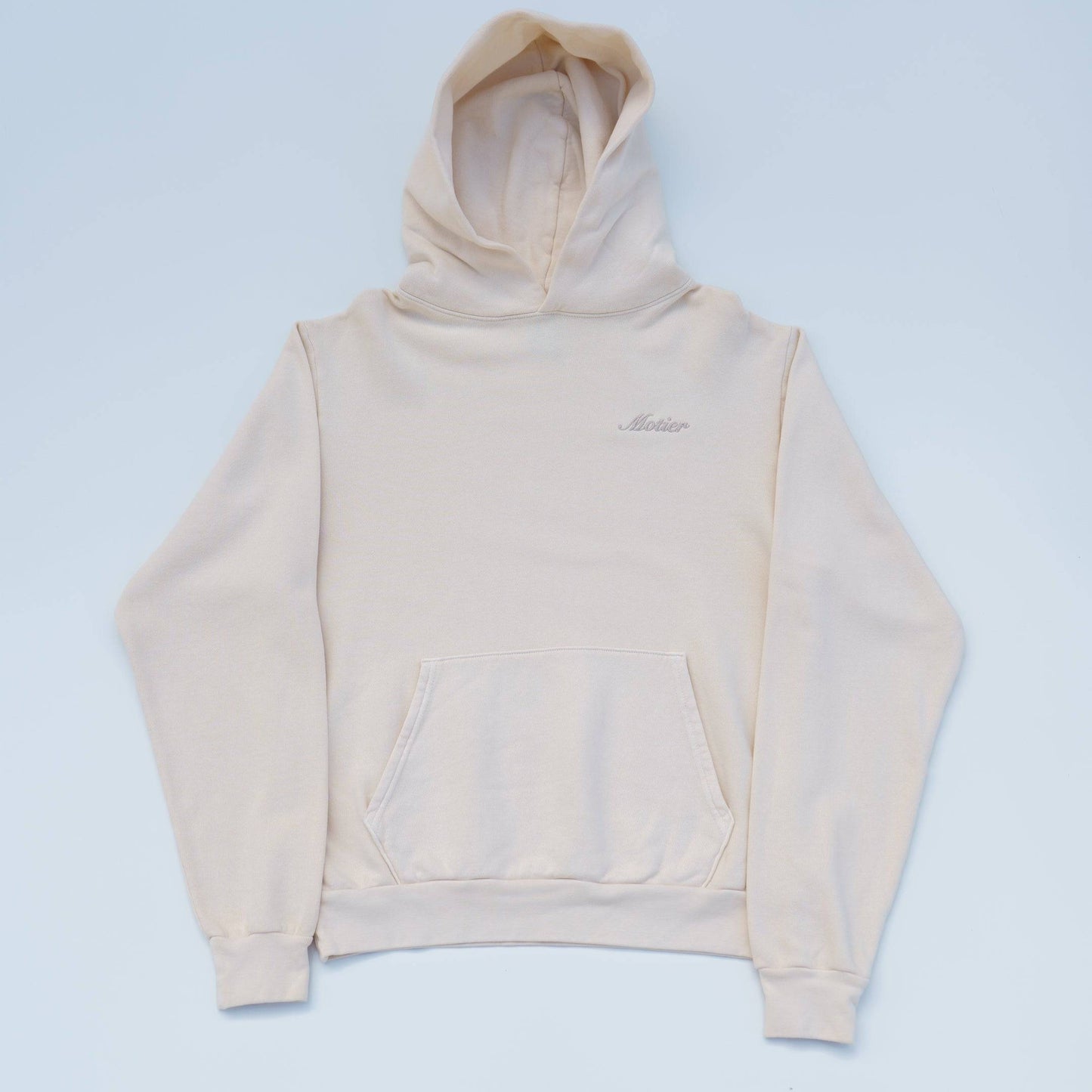 Motier Script Luxe Hoodie (White Sand)