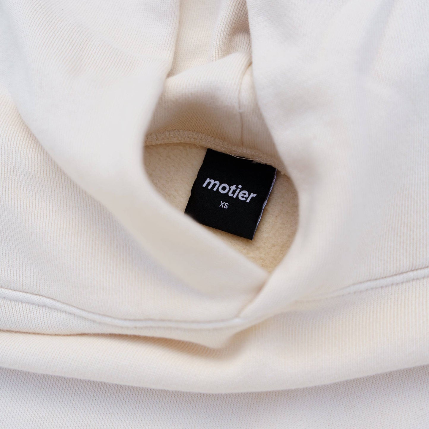 Motier Script Luxe Hoodie (White Sand)