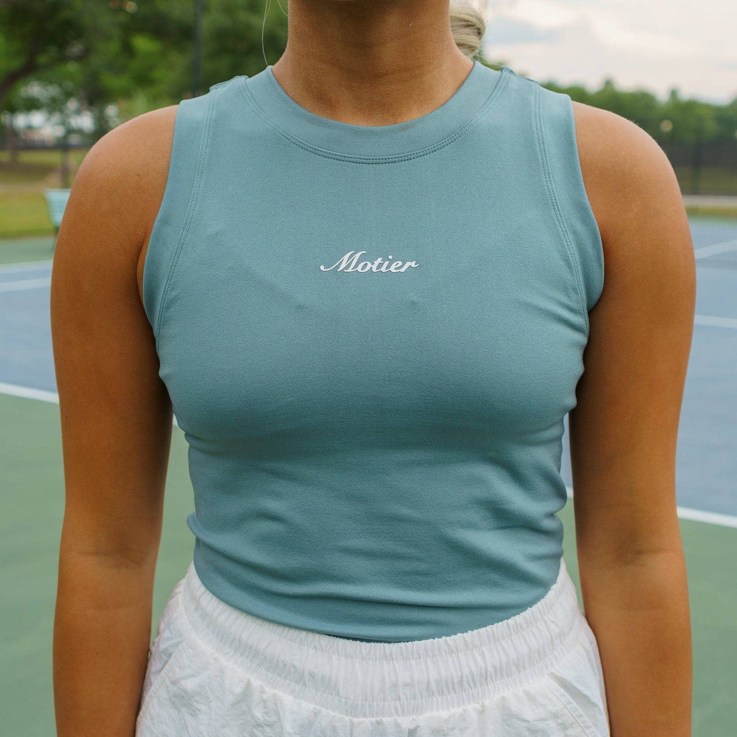 Script Seamless Full-Length Tank (Deep Teal)