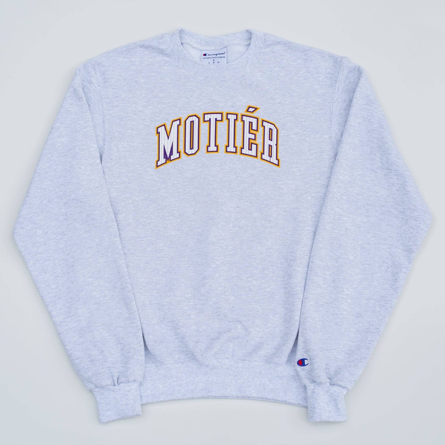 The Pinstripe University Crewneck (Silver Grey)