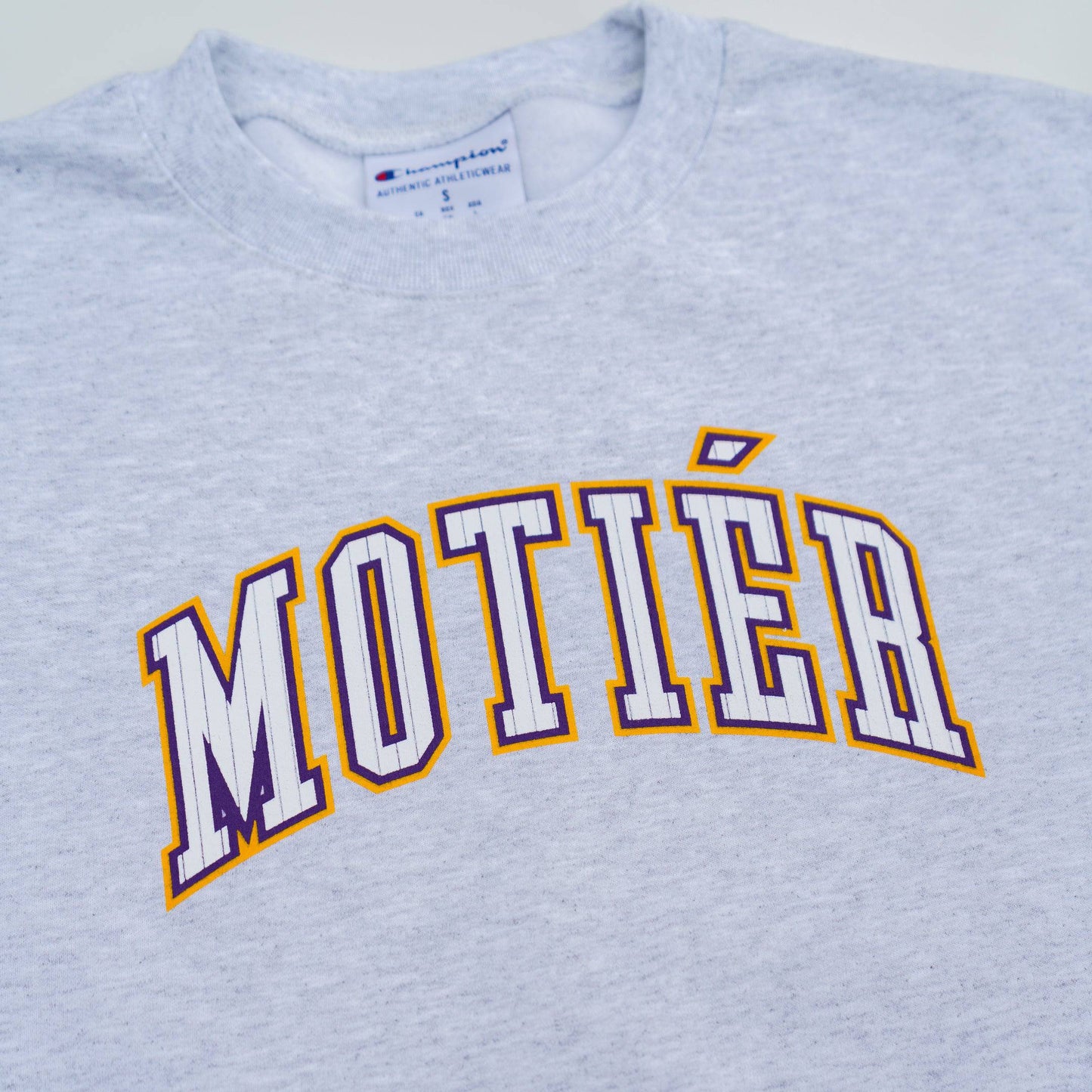 The Pinstripe University Crewneck (Silver Grey)
