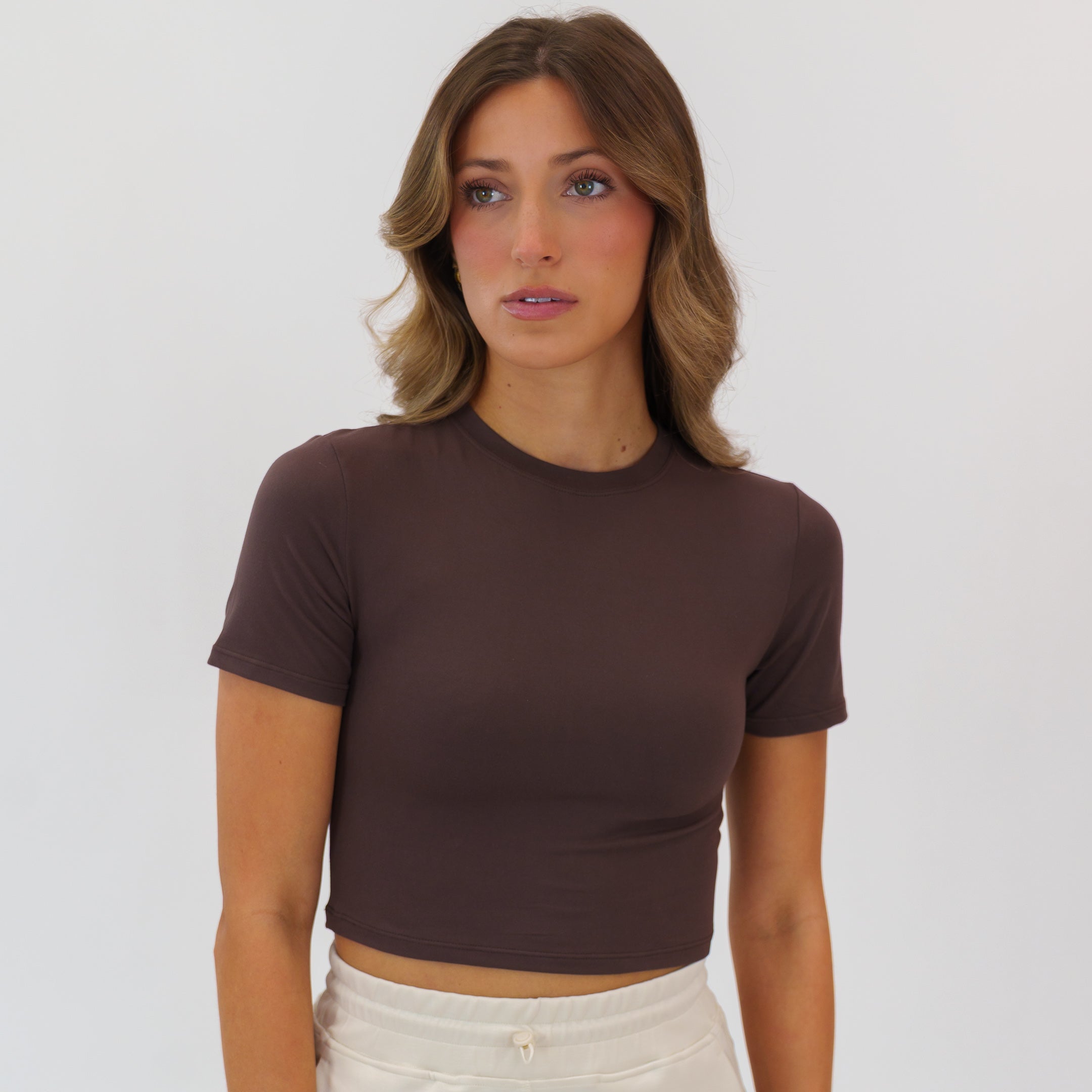 Soft Knit Jersey Baby Tee (French Roast)