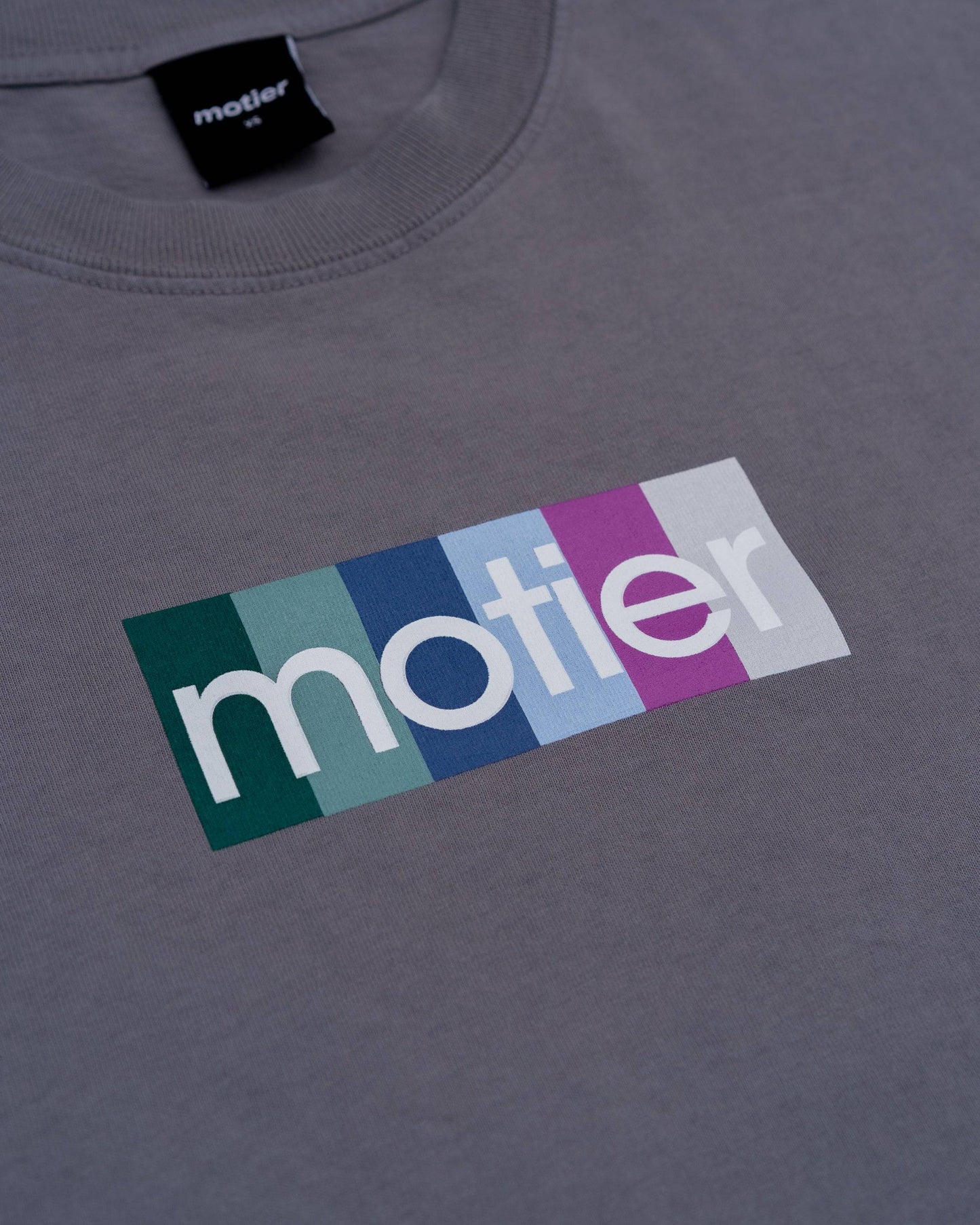 Motier Summer Palette Box Logo Luxe Tee (Night Grey)