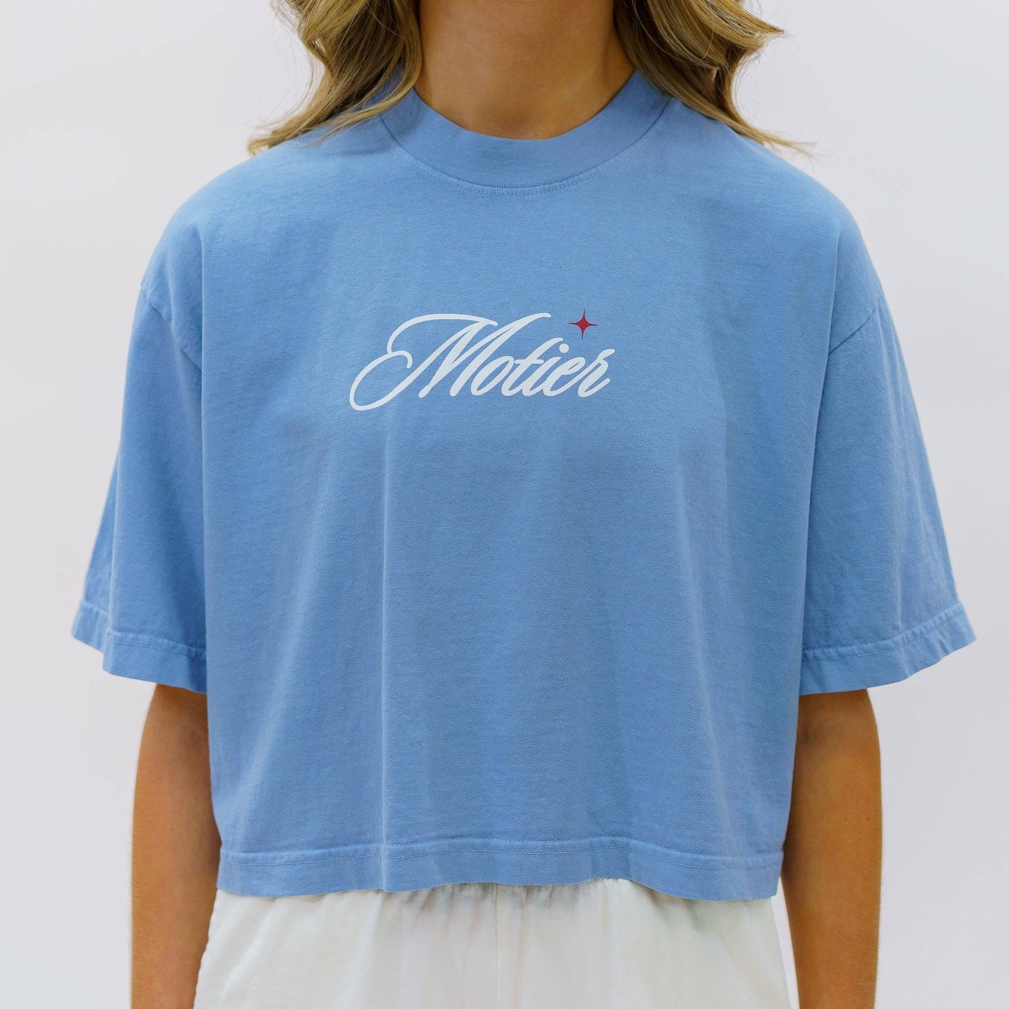 The Ultra Logo Luxe Crop (Slate Blue)