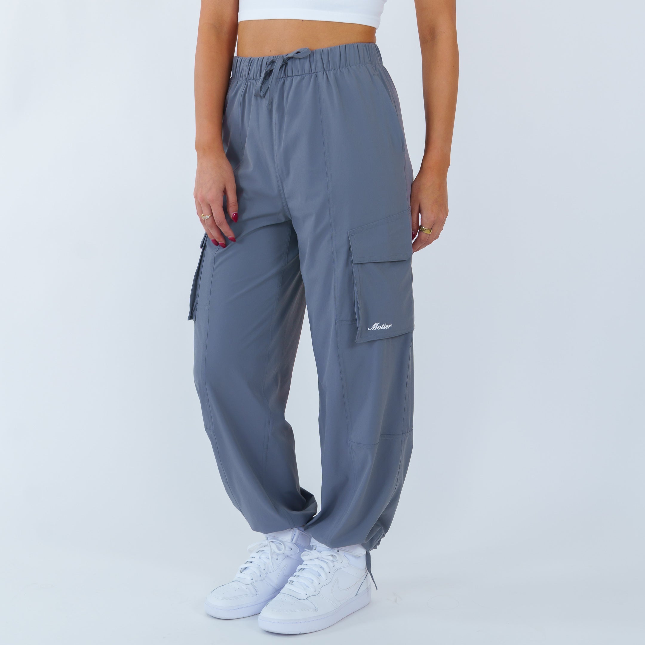 Motier Wide Leg Cargo Pant (Grey)