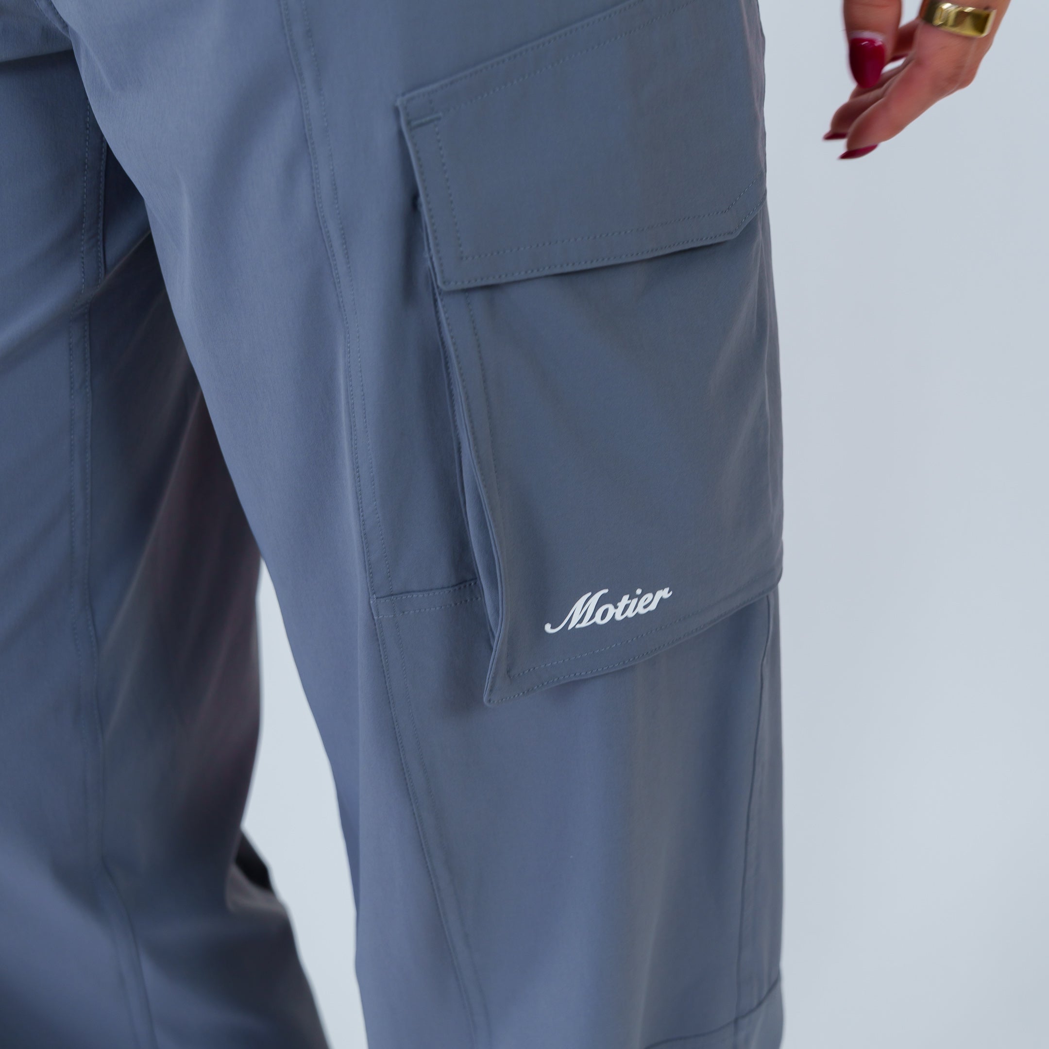 Motier Wide Leg Cargo Pant (Grey)
