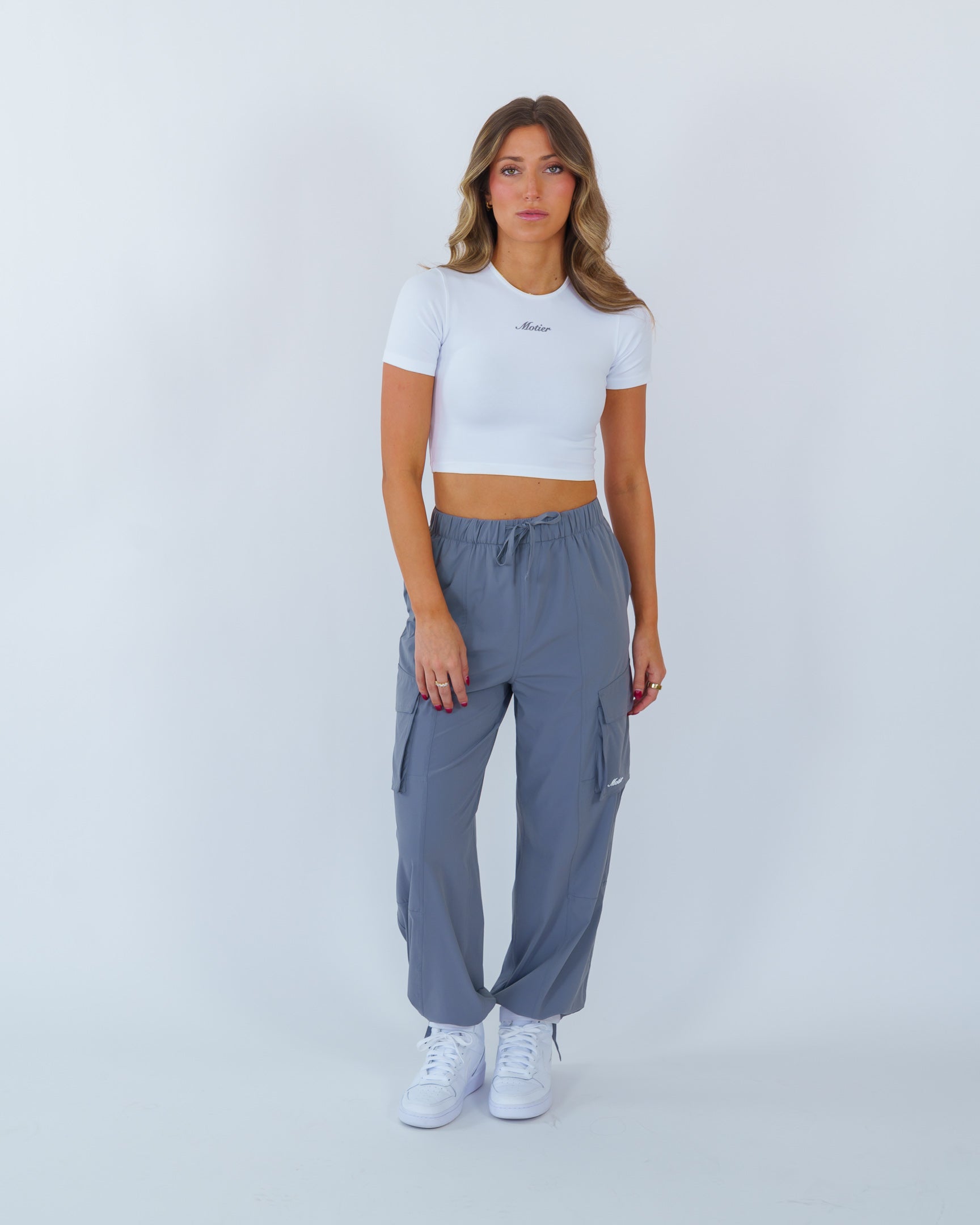 Motier Wide Leg Cargo Pant (Grey)