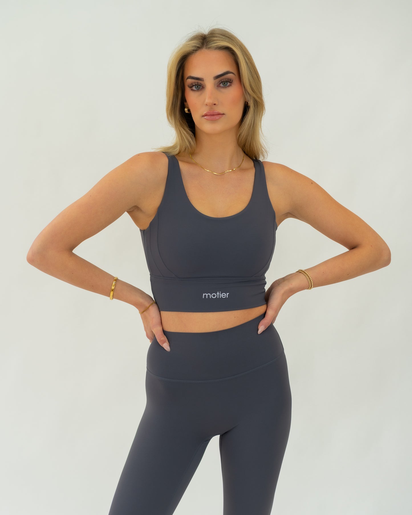 Lycra Seamless Sports Bra (Ash) - Motier Lafayette