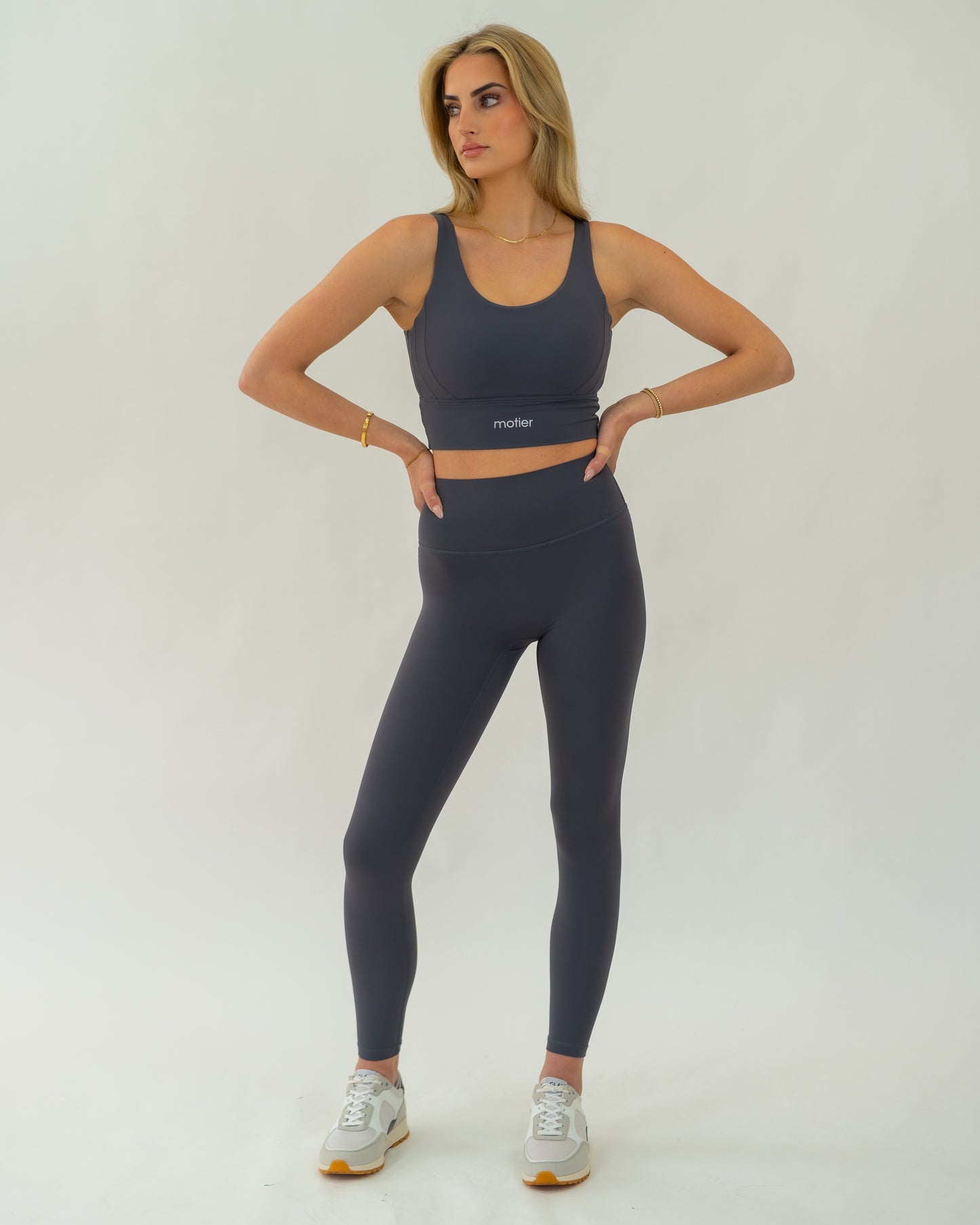 Lycra Seamless Highwaist Leggings (Ash) - Motier Lafayette