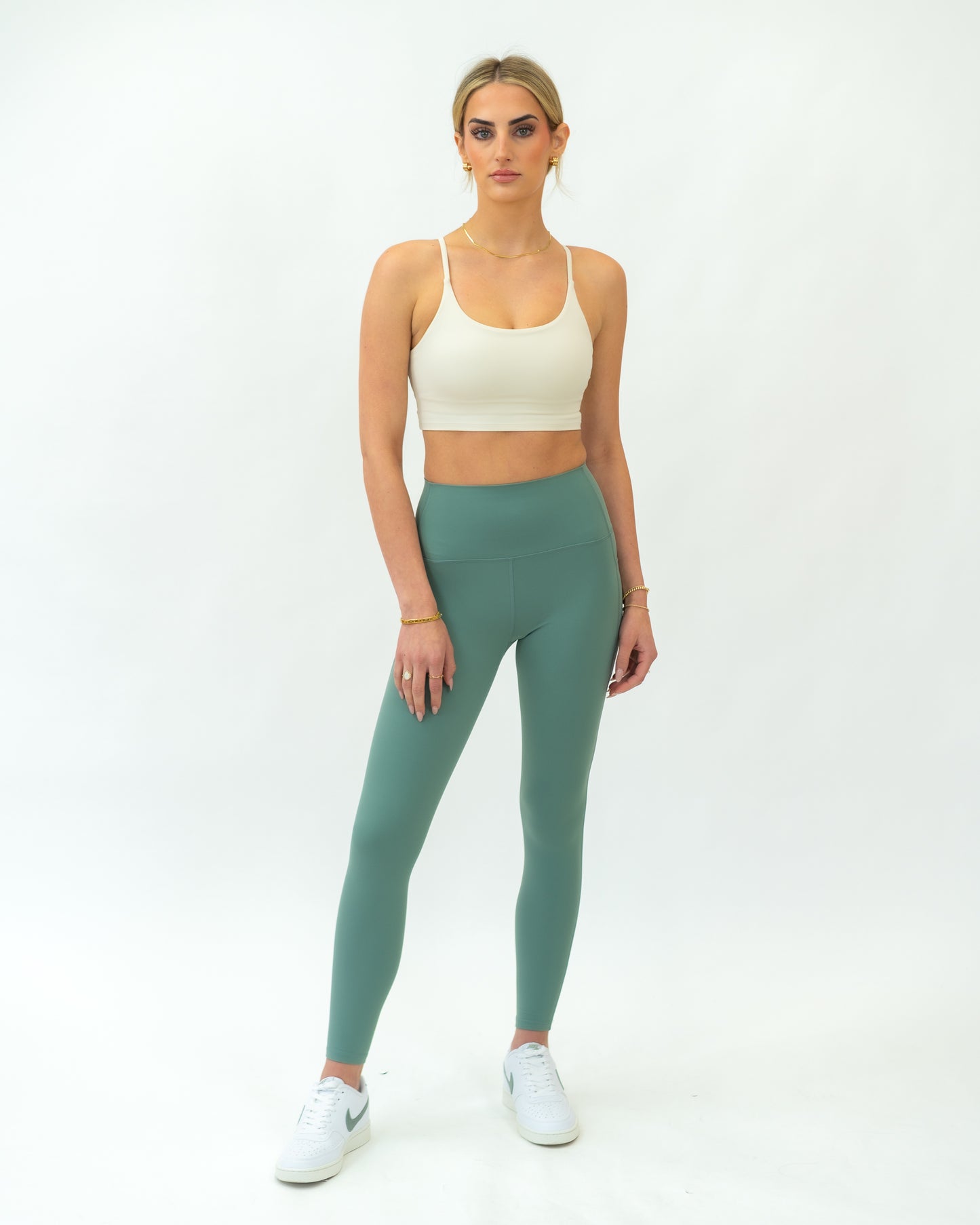 Lycra Cami Sports Bra (Ivory) - Motier Lafayette