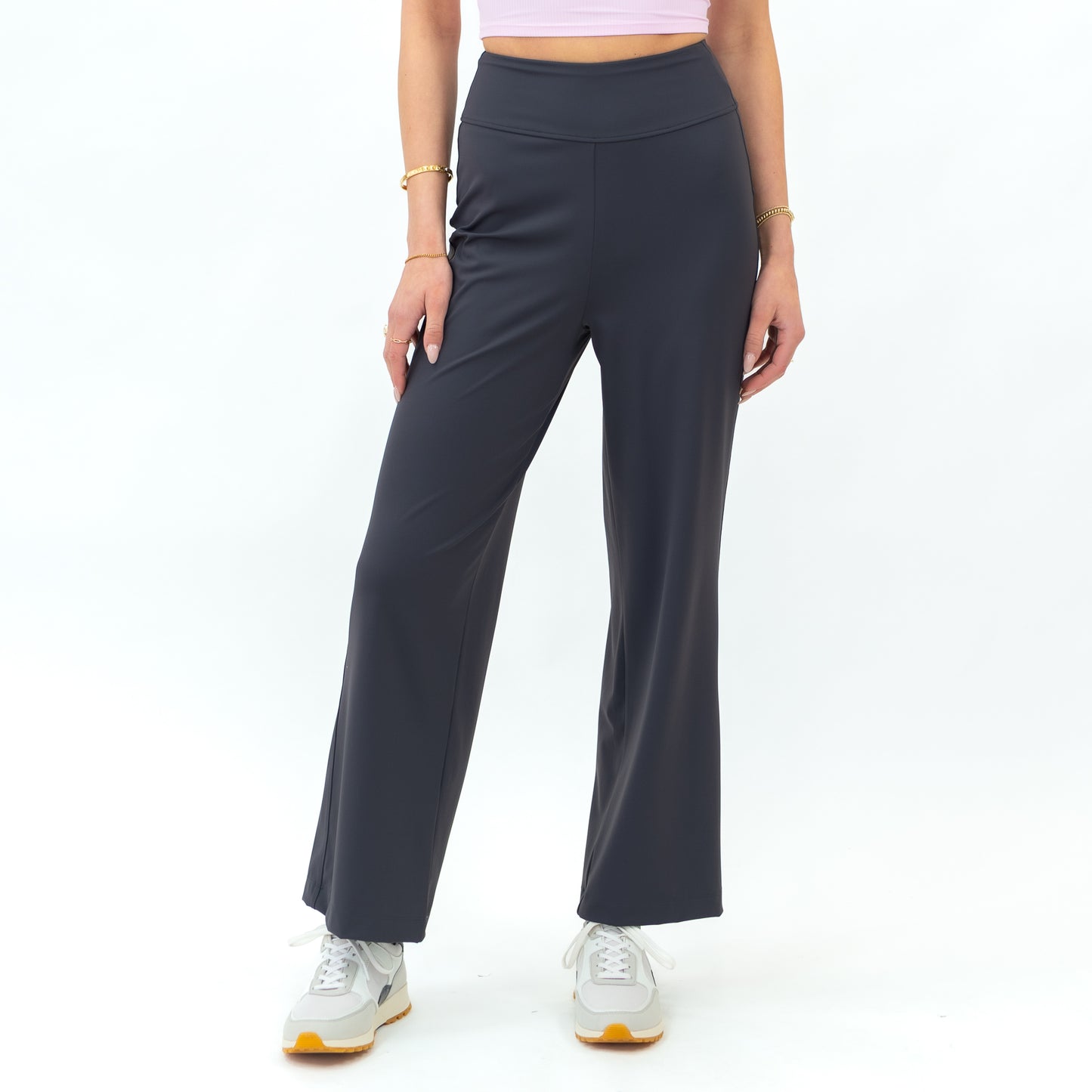 The Motier Essential Wide Leg Pant (Graphite) - Motier Lafayette